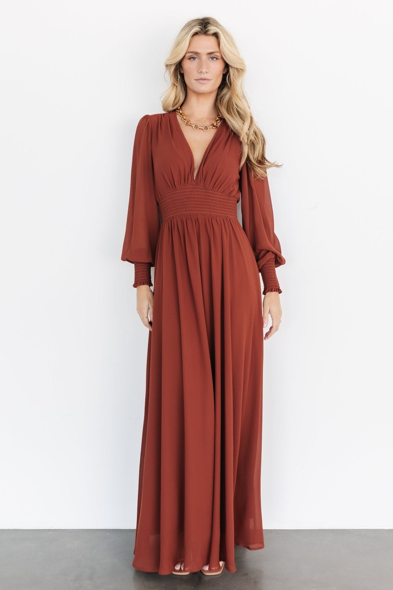 Olivia Maxi Dress | Cinnamon Clearance 2025