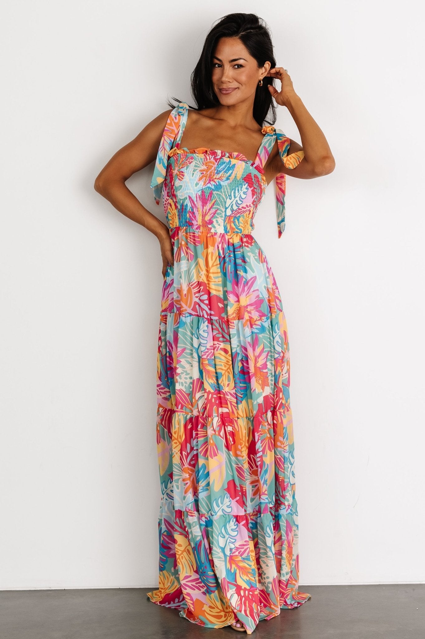 Santana Maxi Dress | Multi Print With Credit Card Cheap Online