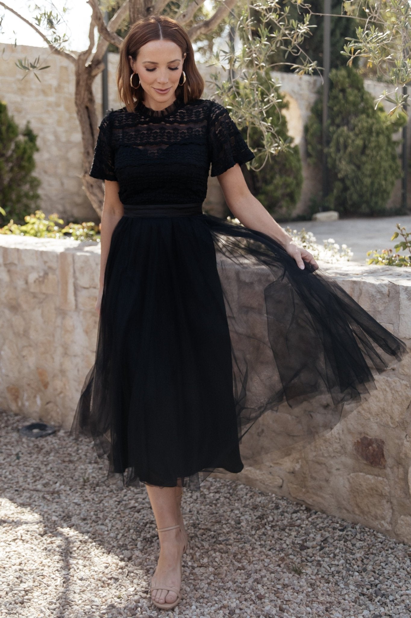 Darcy Tulle Midi Dress | Black Buy Cheap Newest