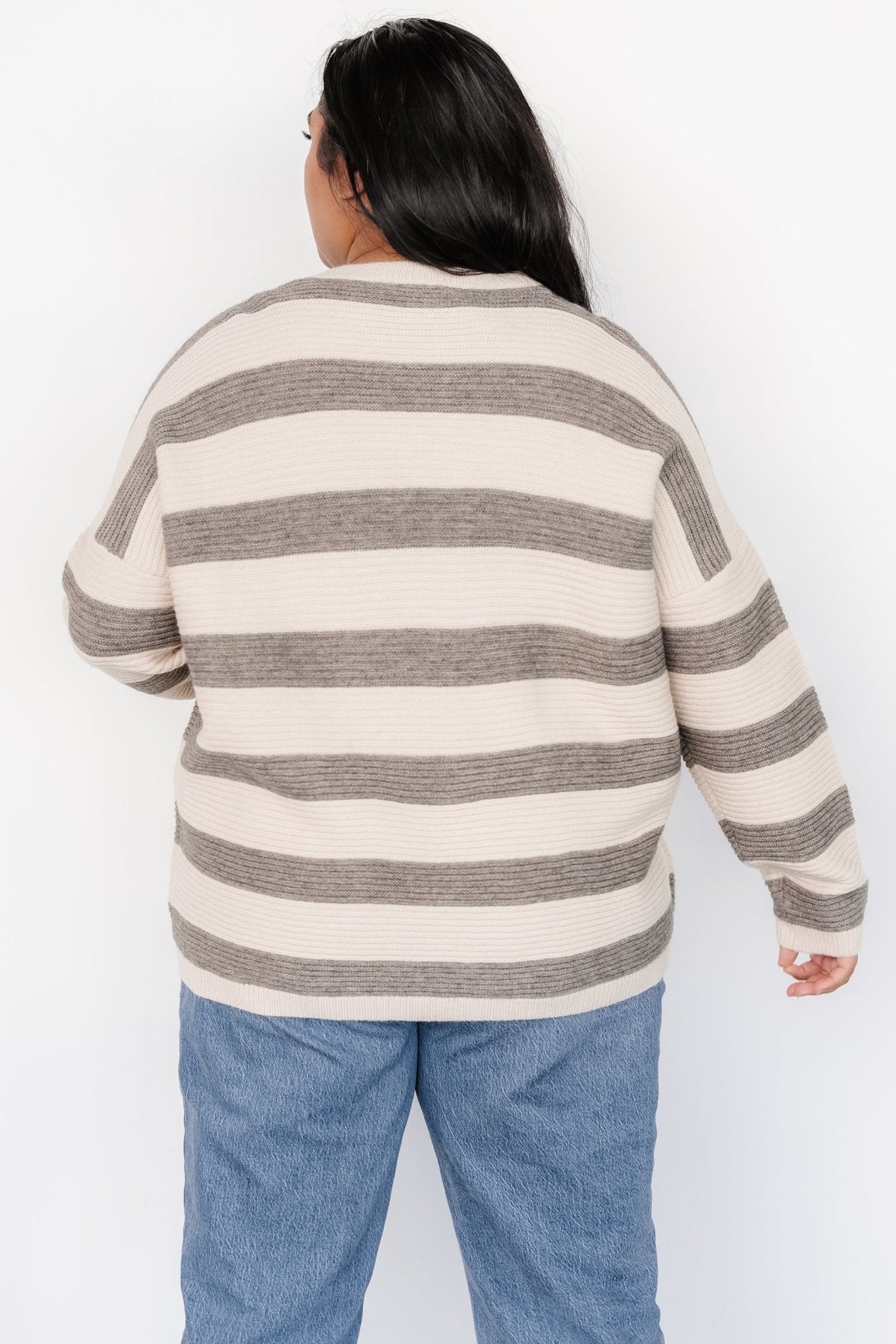 Ellington Knit Sweater | Cream + Gray Outlet Low Pice