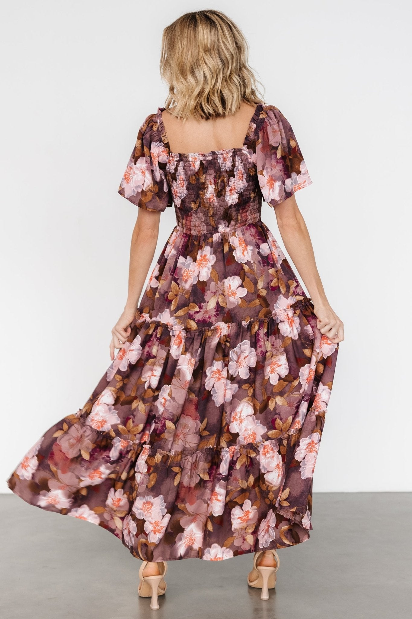 Southampton Smocked Maxi Dress | Brown Floral Buy Cheap Wiki