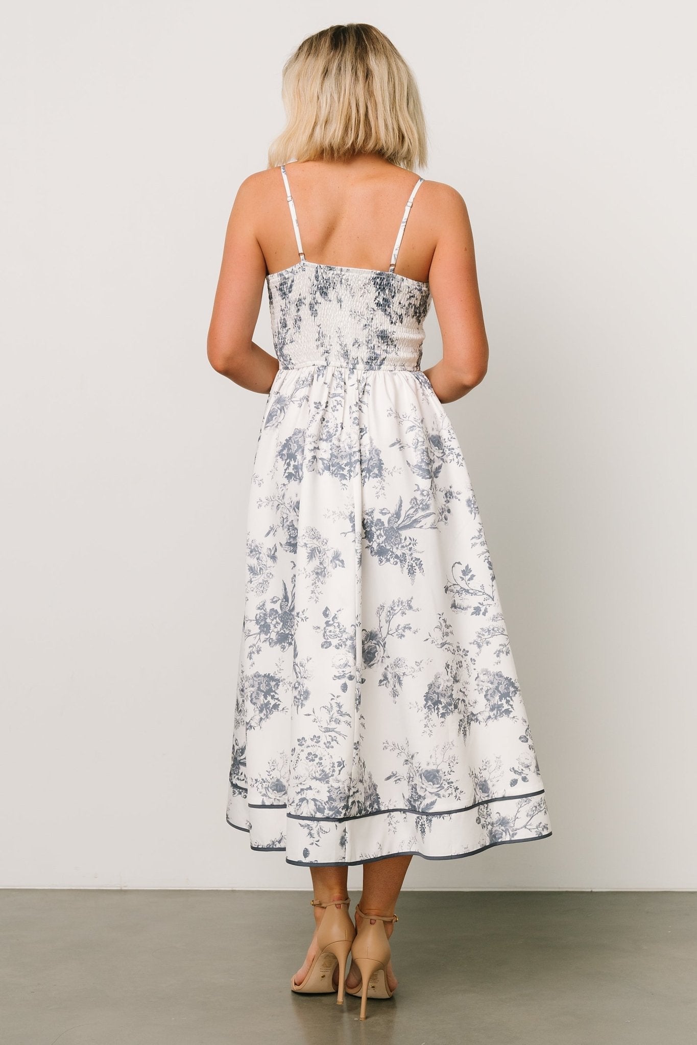 Bellagio Midi Dress | Slate Floral Enjoy Online