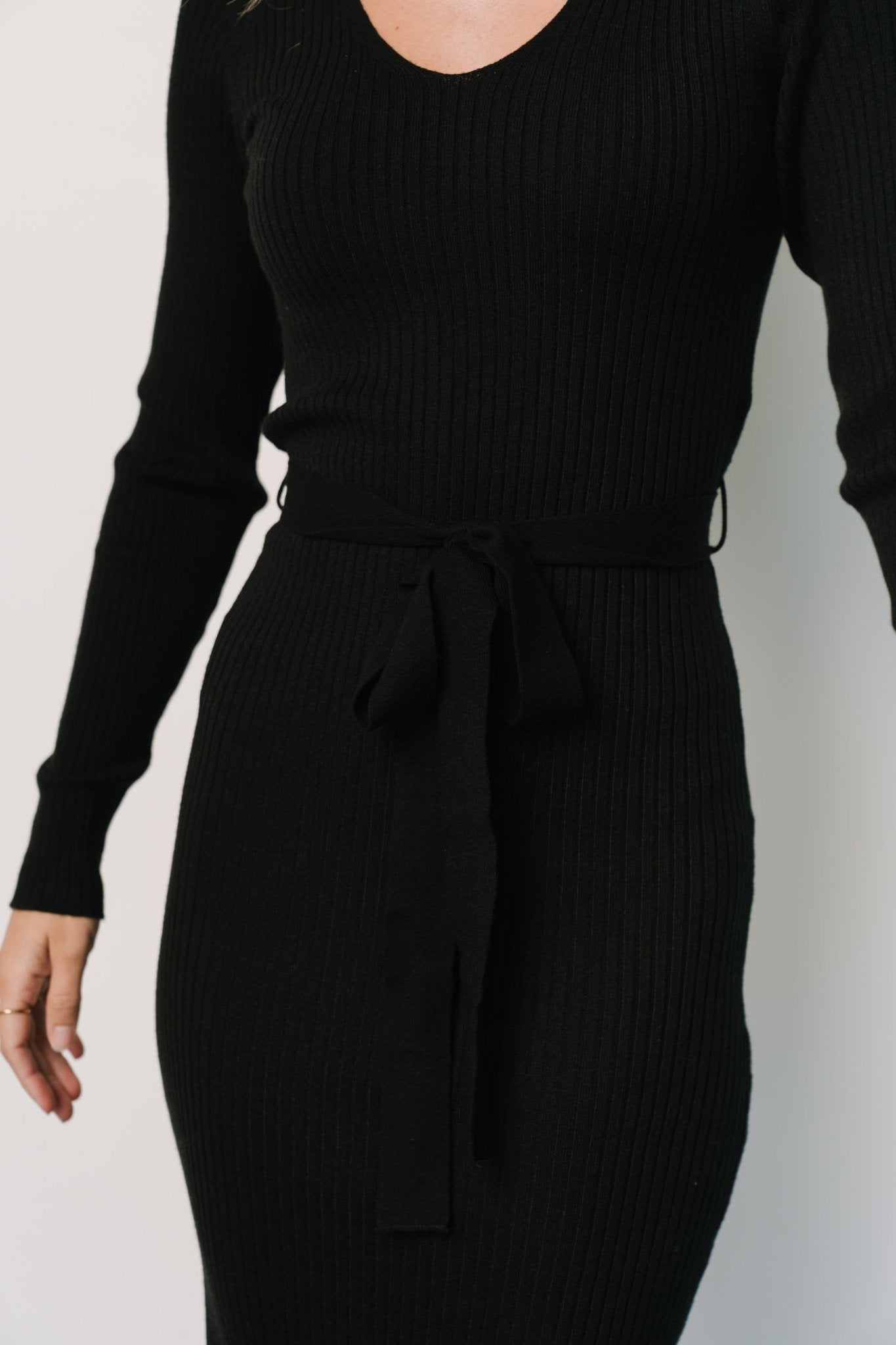 Blayne Ribbed Midi Dress | Black Buy Cheap Largest Supplier