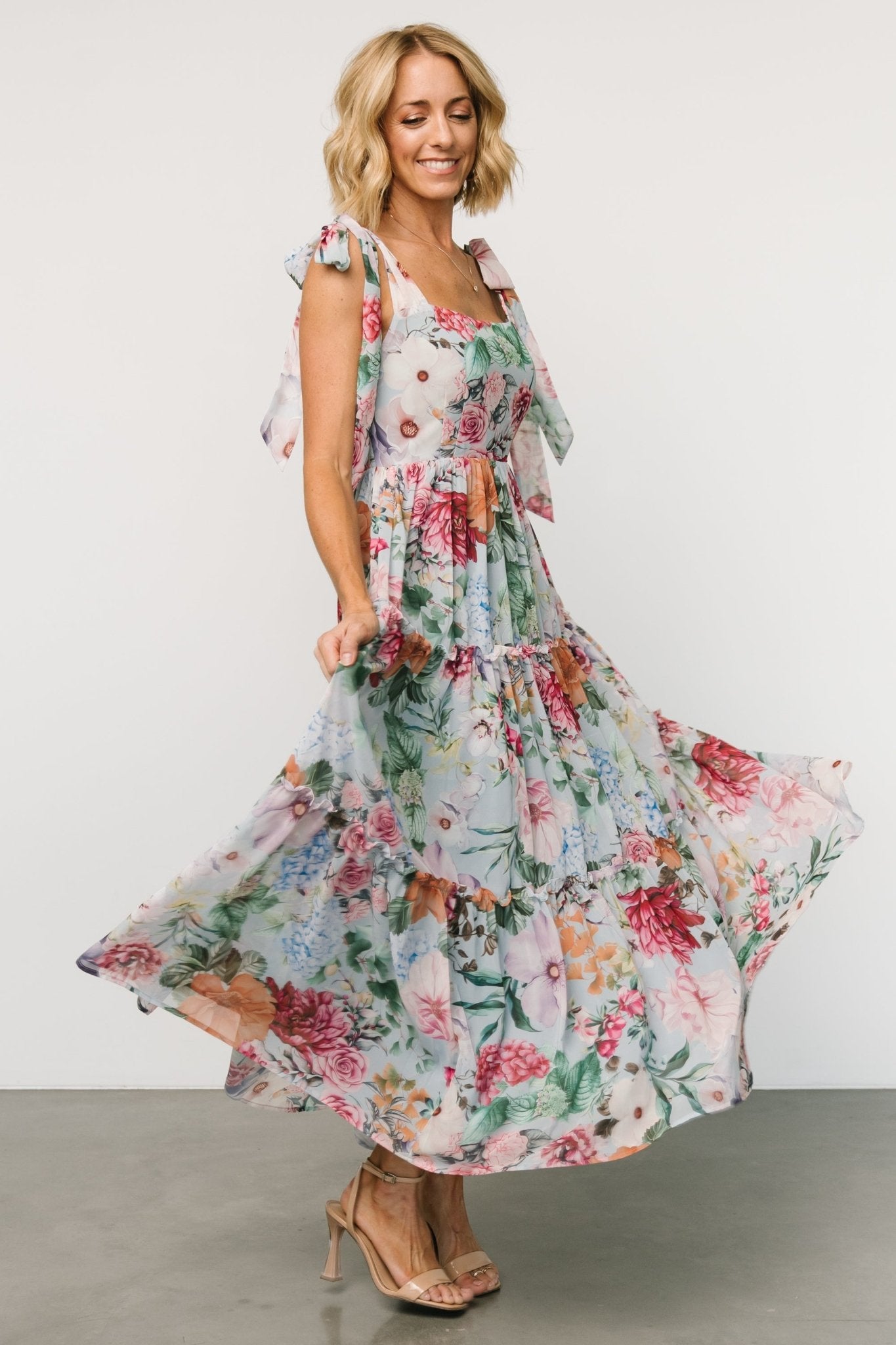 Anita Maxi Dress | Light Blue Multi Floral In China