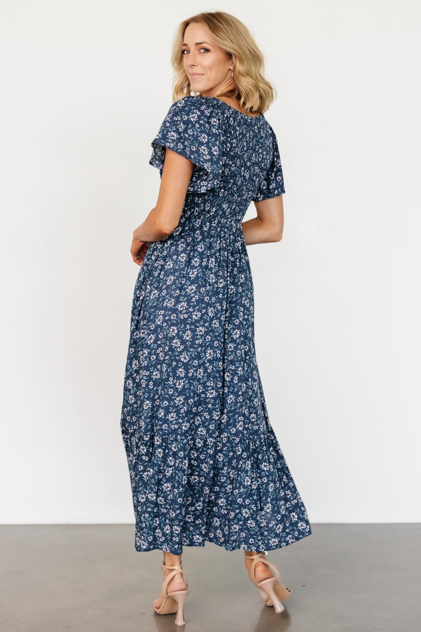 Joanie Smocked Dress | Blue Floral Recommend Online