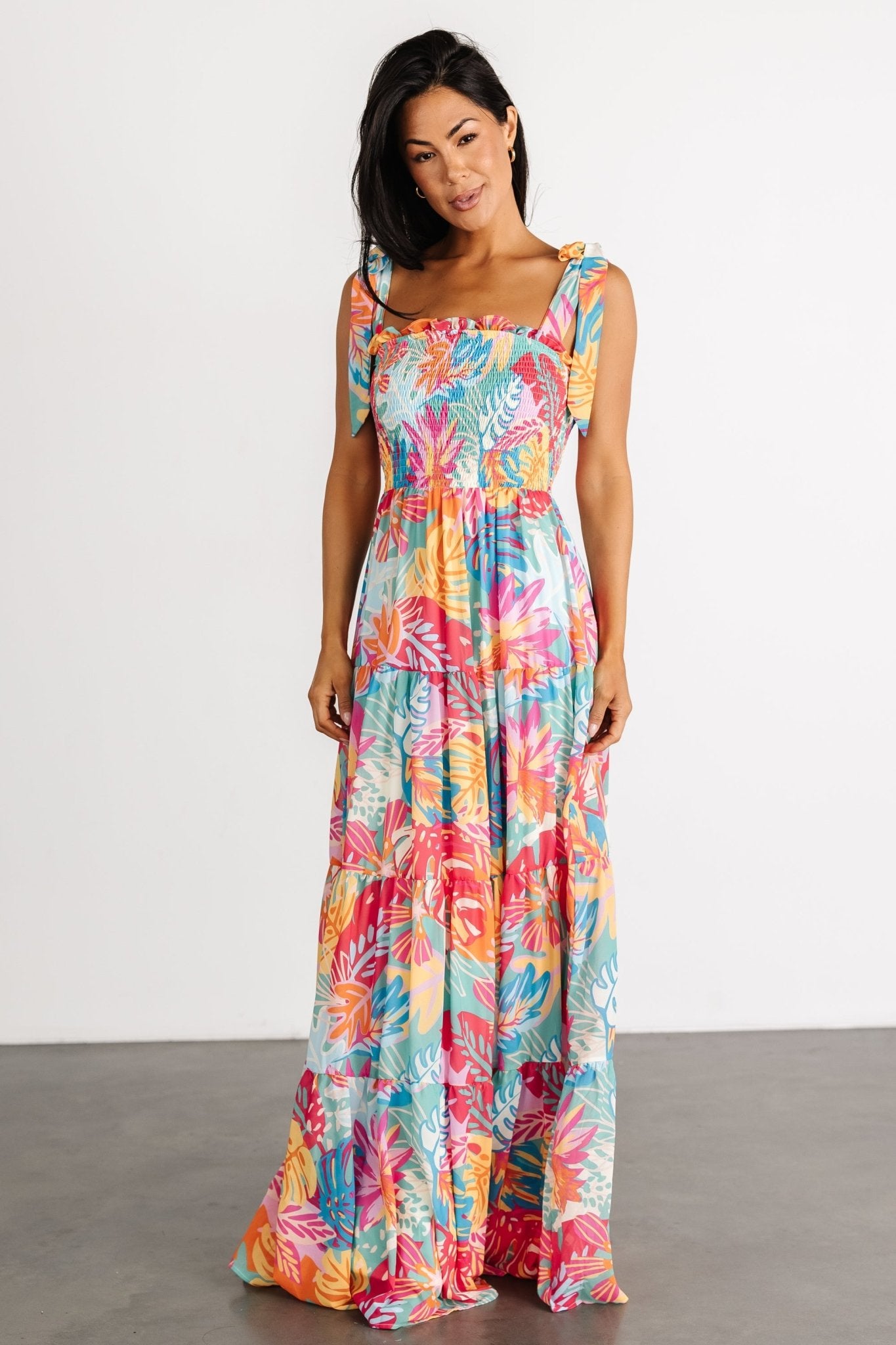 Santana Maxi Dress | Multi Print With Credit Card Cheap Online