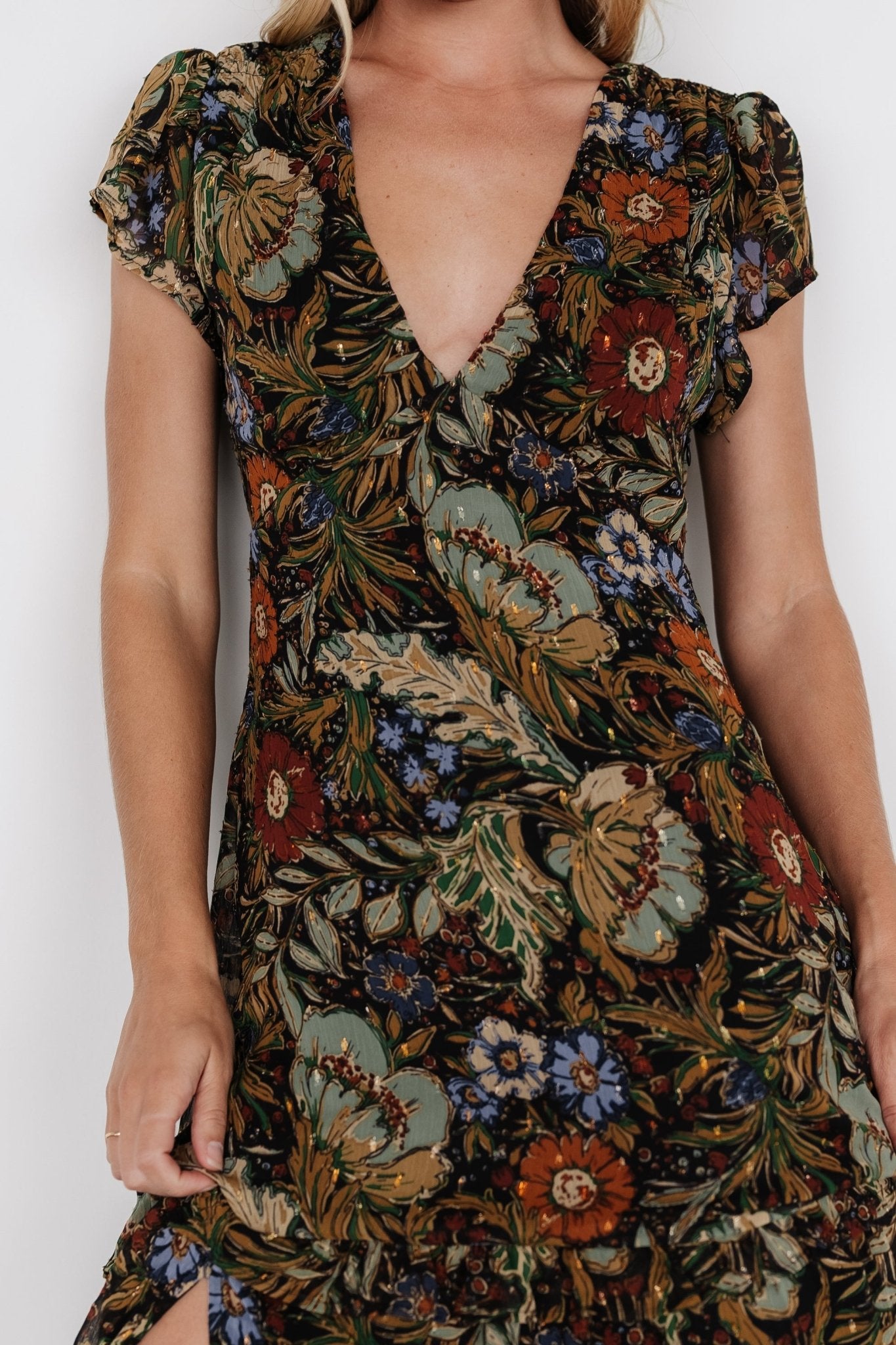 Riverwood Deep V Maxi Dress | Multi Floral Cheap Online Store Manchester