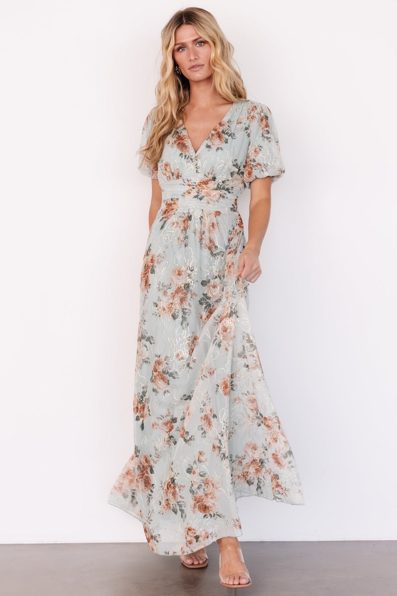 Ardley Maxi Dress | Sage Floral View