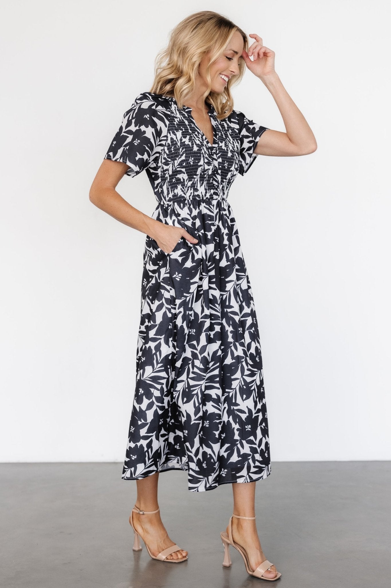 Annise Midi Dress | Black Floral How Much Online