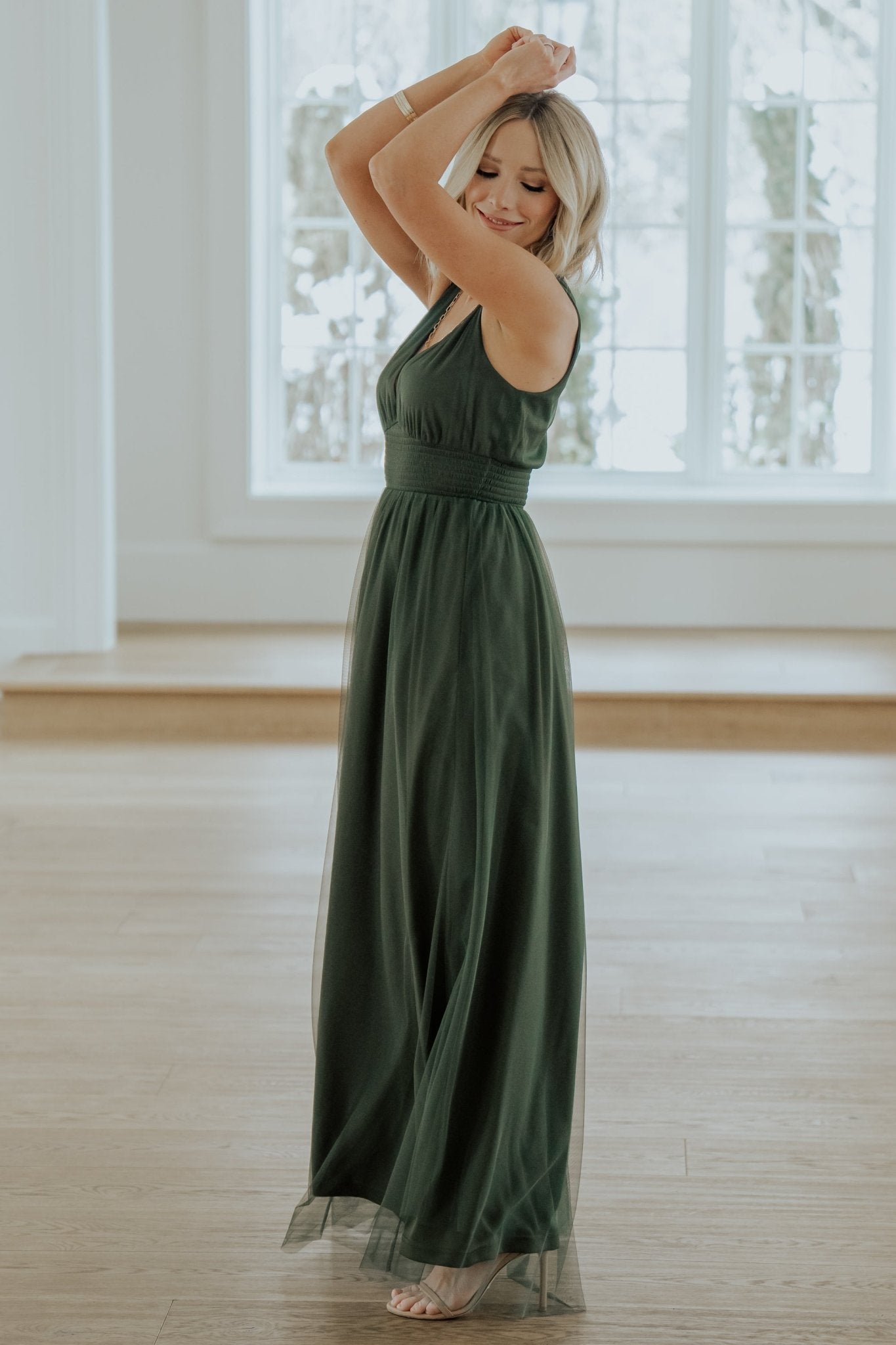 Kamila Tulle Maxi Dress | Juniper Green Free Shipping With Paypal