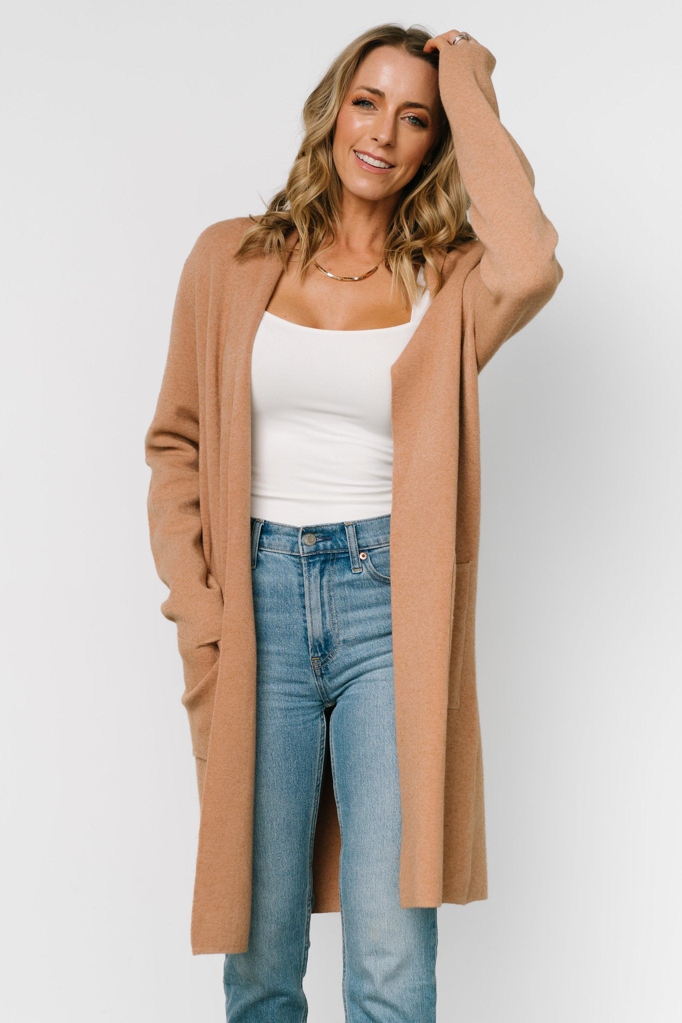 Nolan Cardigan | Camel Shipping Discount Authentic