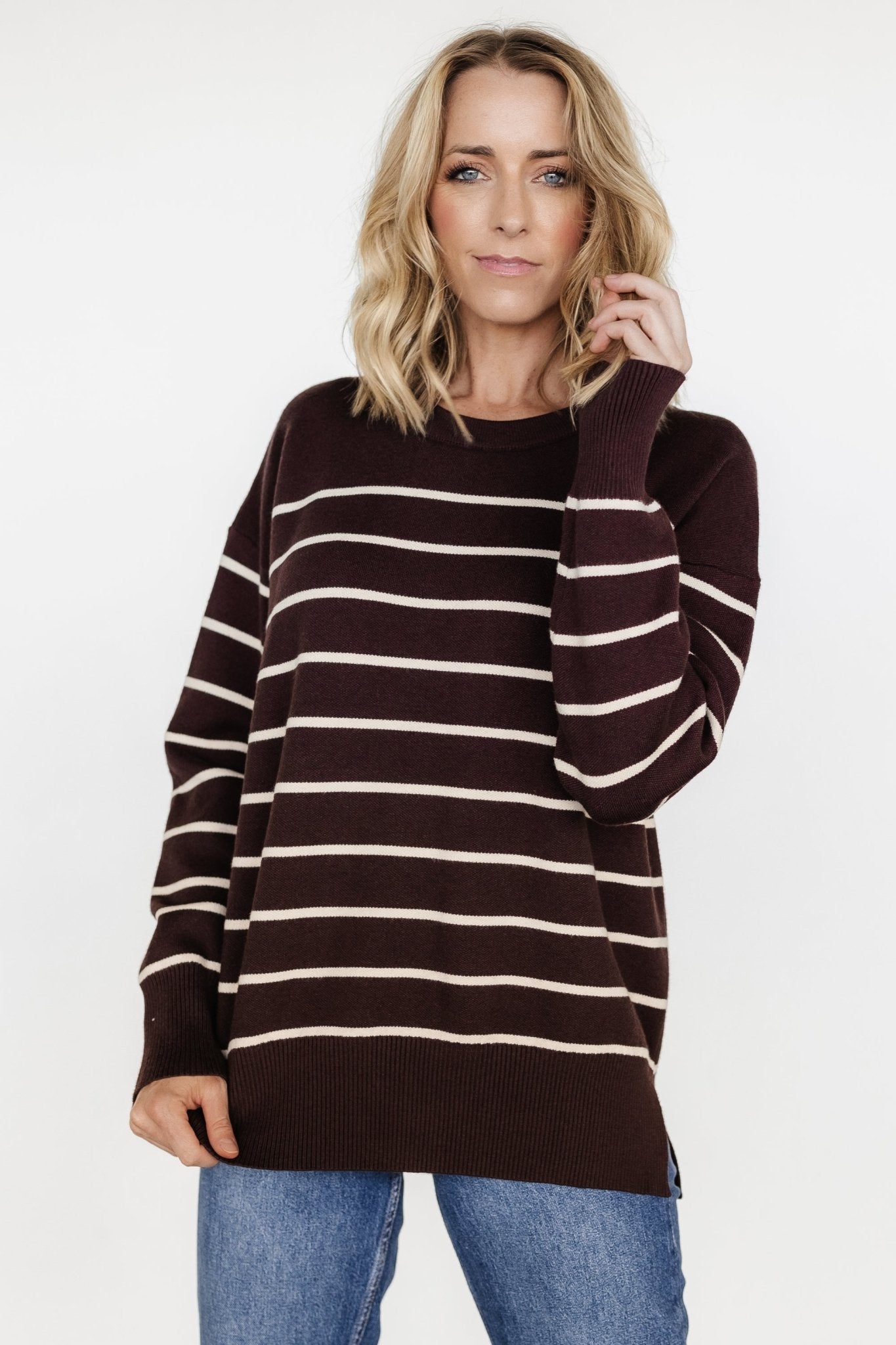 Colmar Striped Sweater | Clove + Cream Pick A Best Cheap Pice