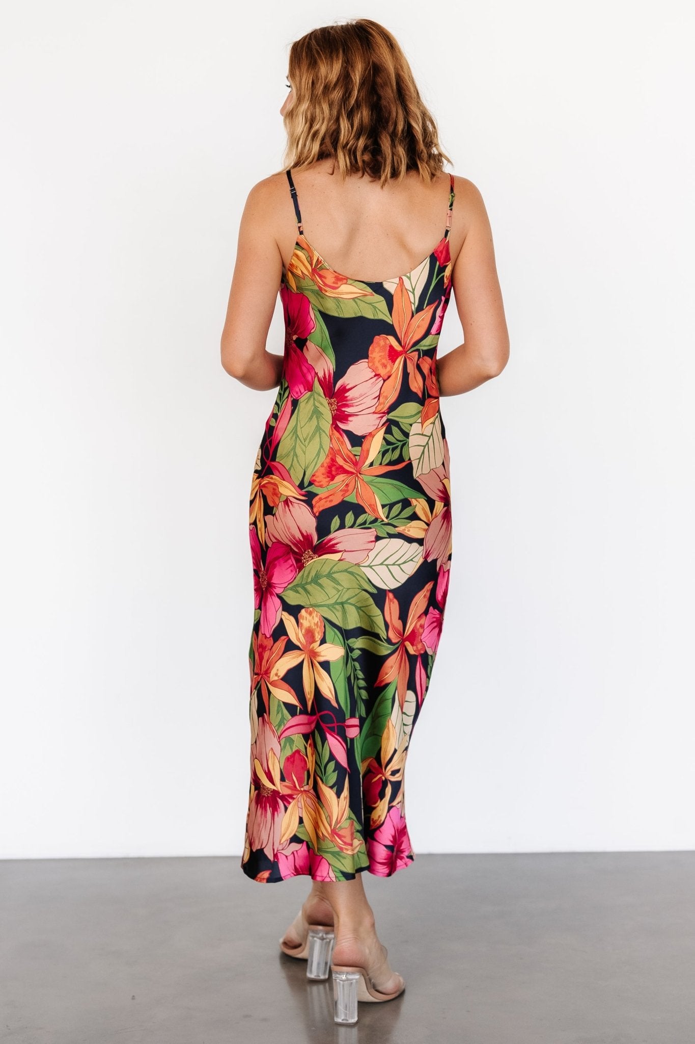 Kala Slip Midi Dress | Black Multi Floral Free Shipping Best Store To Get