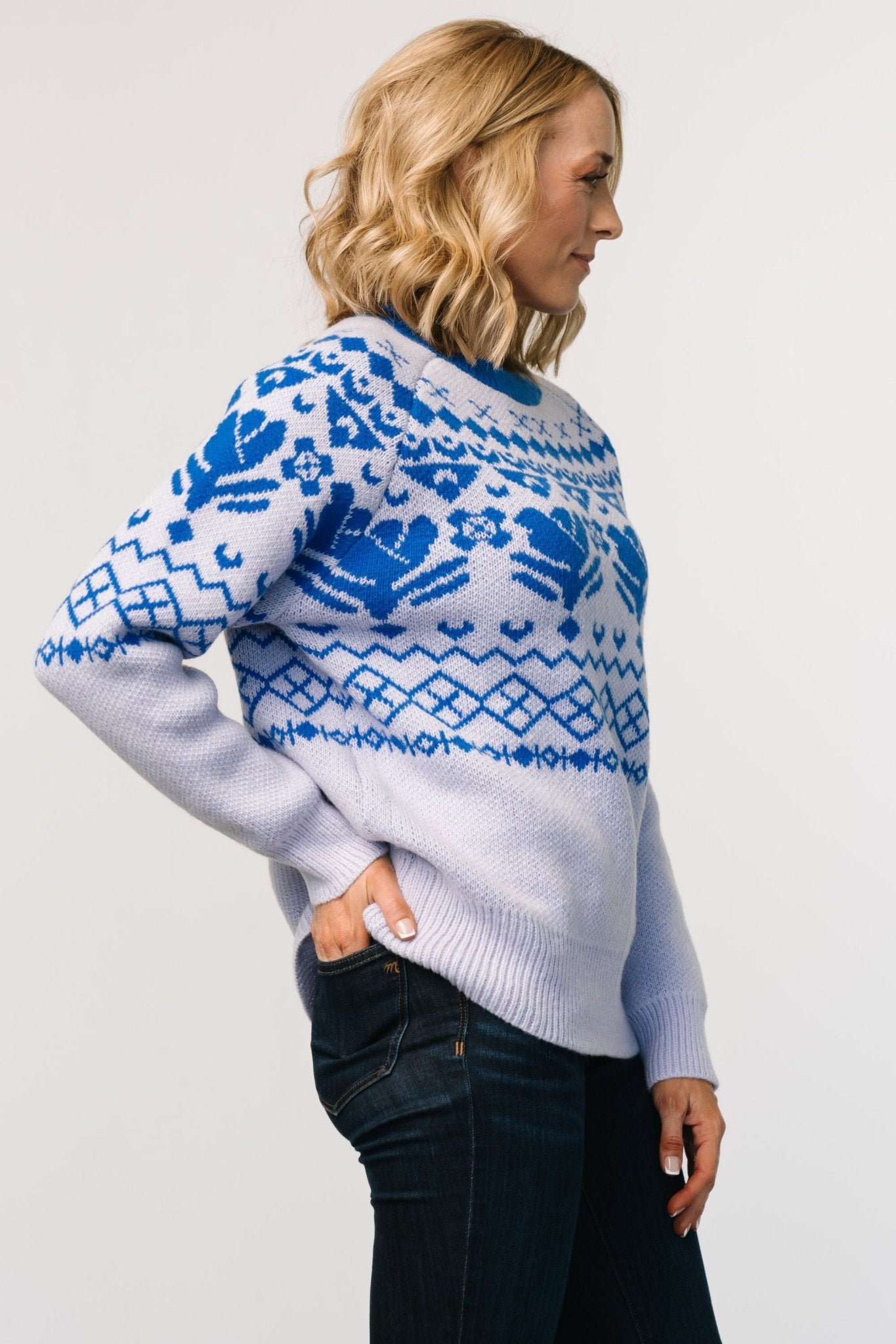 Lucerne Sweater | Blue Multi Sale Nicekicks