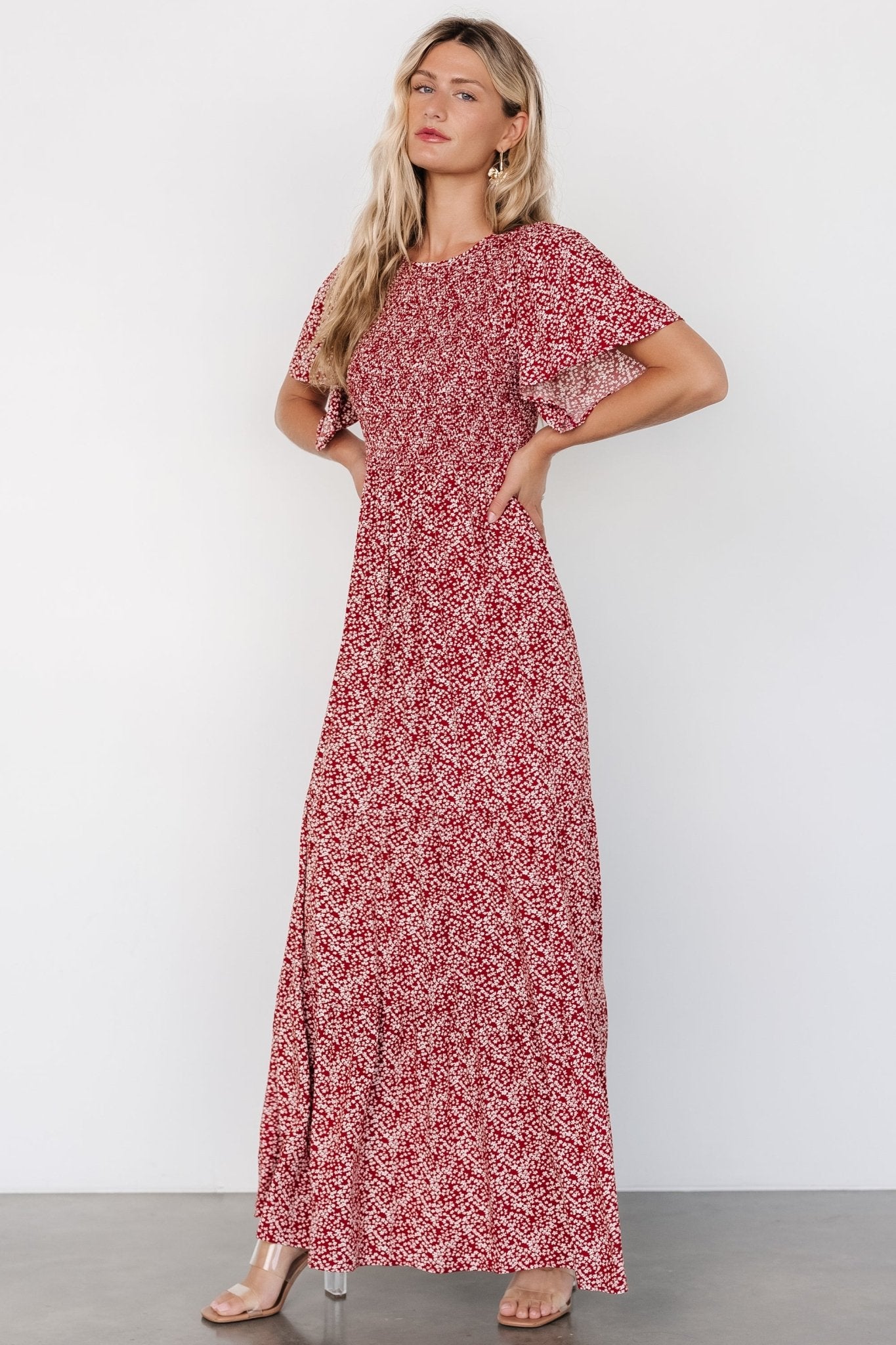 Eliza Maxi Dress | Rust Print For Sale Sale Online