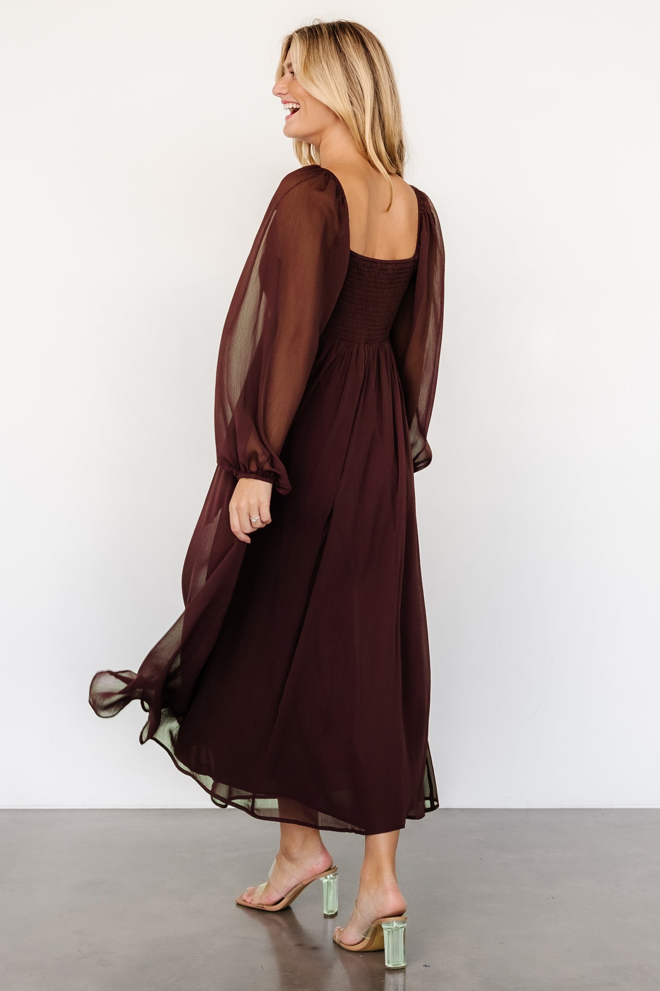 Dione Midi Dress | Mahogany New Arrival For Sale