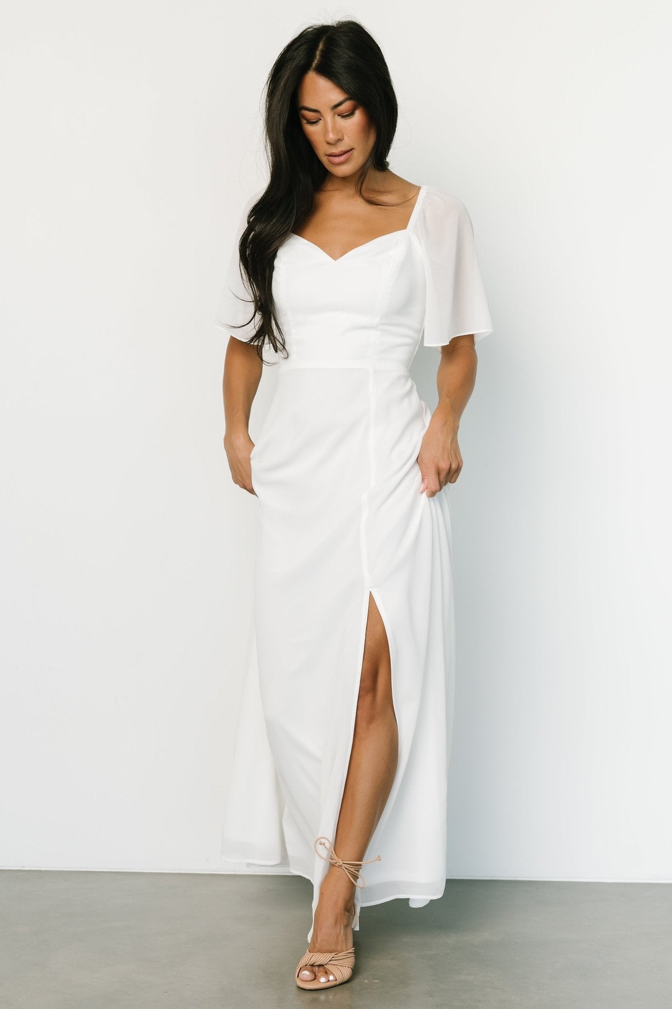 Sierra Sweetheart Maxi Dress | White Classic Cheap Pice