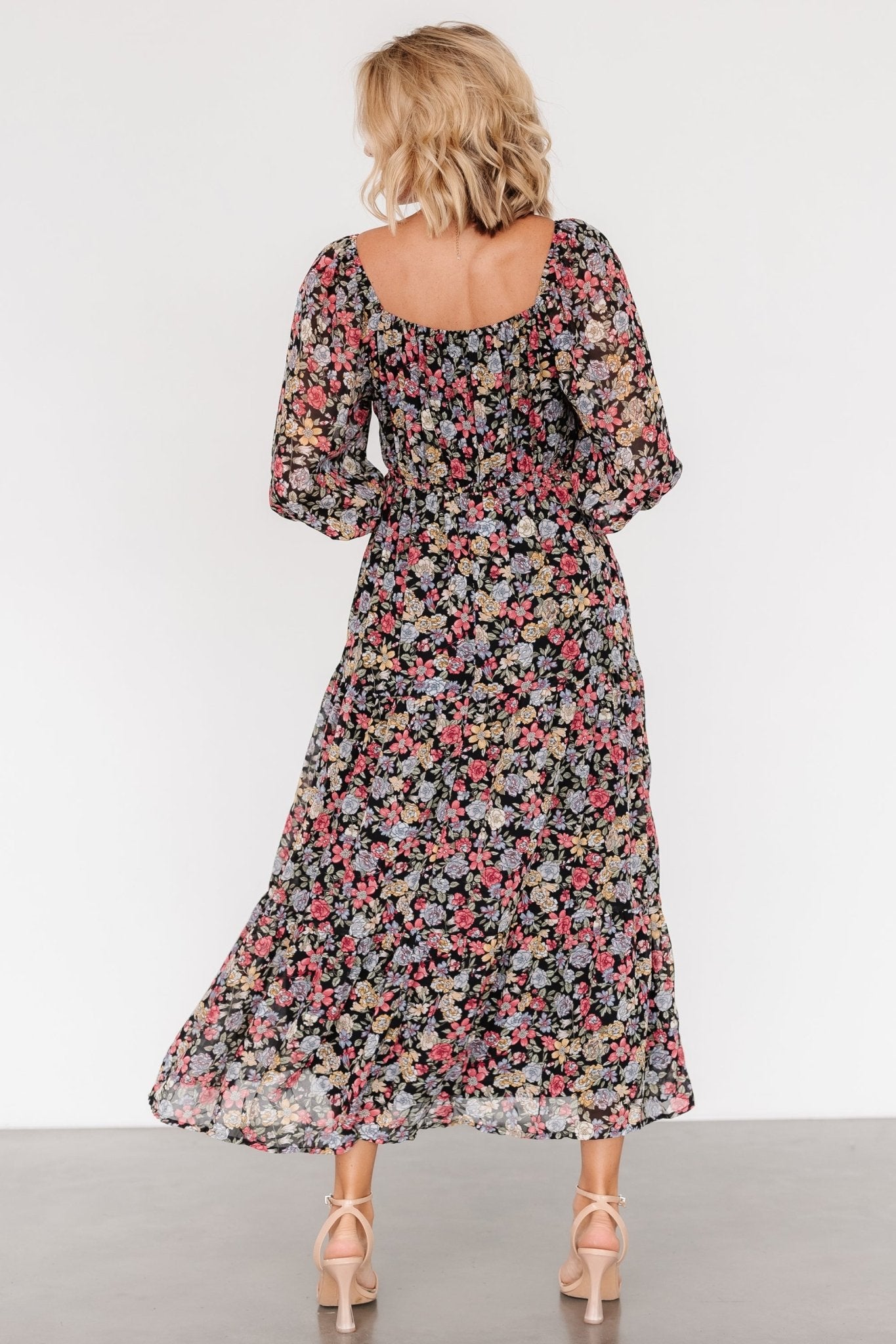 Nevaeh Bubble Sleeve Dress | Multi Floral Sale Pre Order