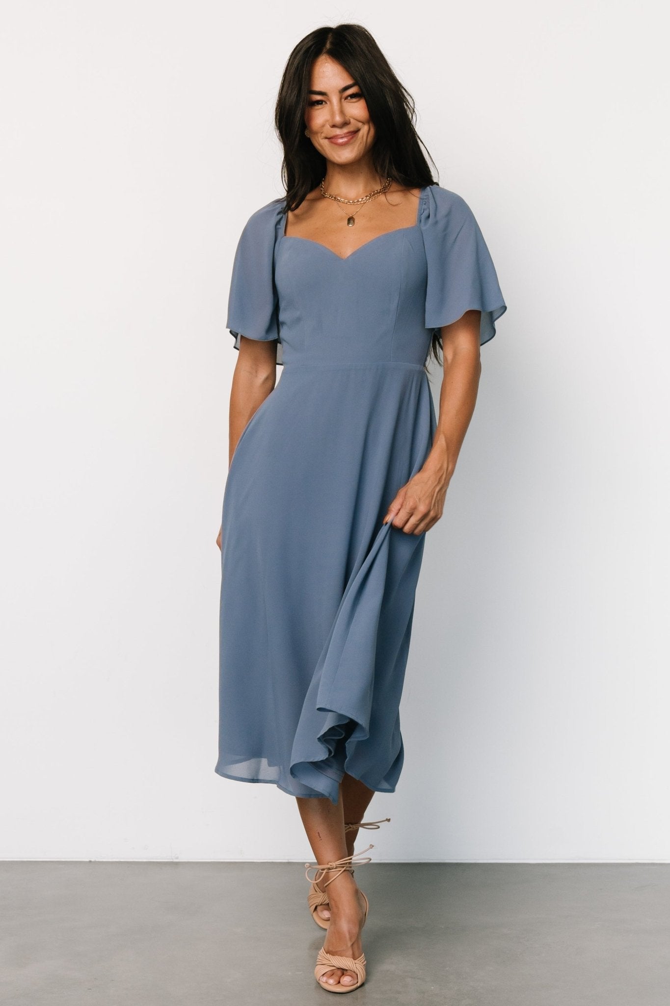 Colette Sweetheart Midi Dress | Whisper Blue Outlet Purchase