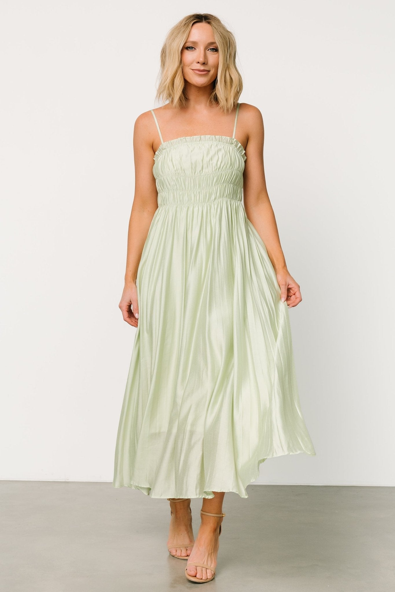 Hattie Maxi Dress | Light Sage Sale Clearance