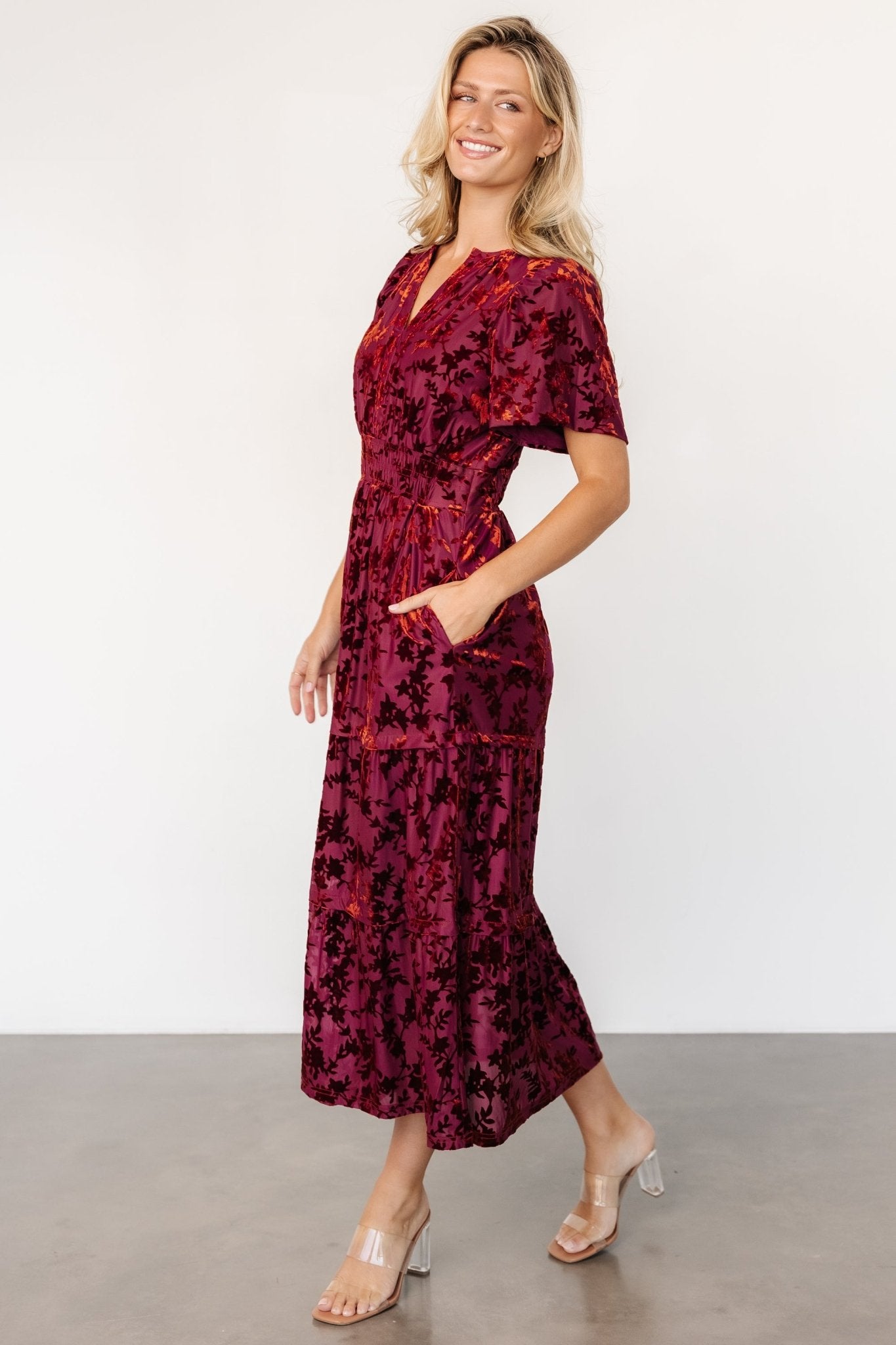 Bronwyn Velvet Dress | Rust Outlet Original