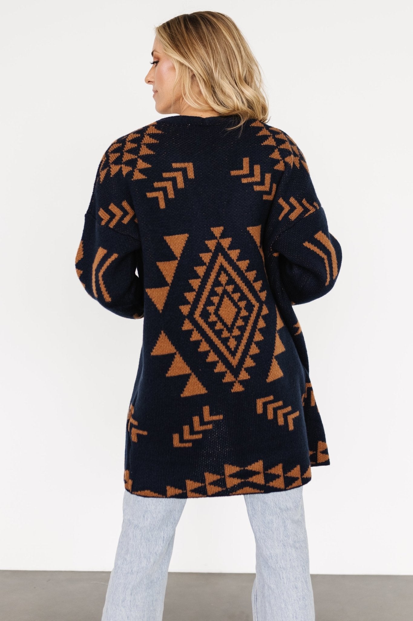 Hays Oversized Cardigan | Navy + Camel Release Dates Cheap Online