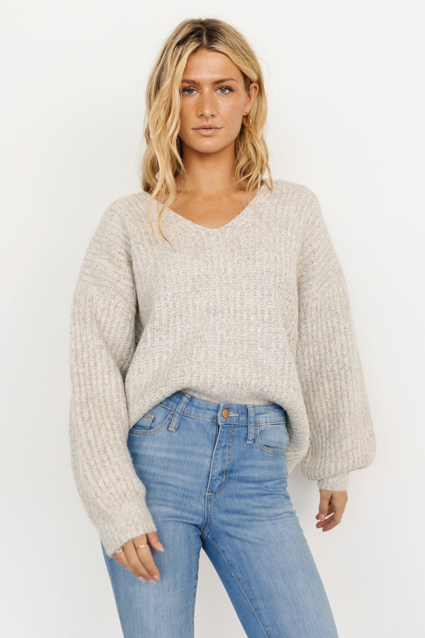 Brynna Bubble Sleeve Sweater | Multi Fast Delivery Online