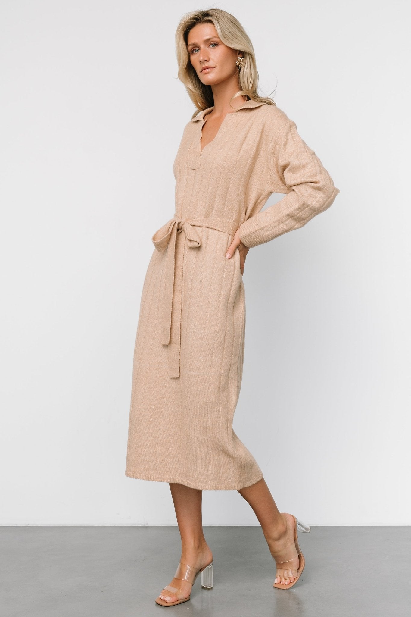 Barrie Sweater Dress | Light Tan Deals Cheap Online