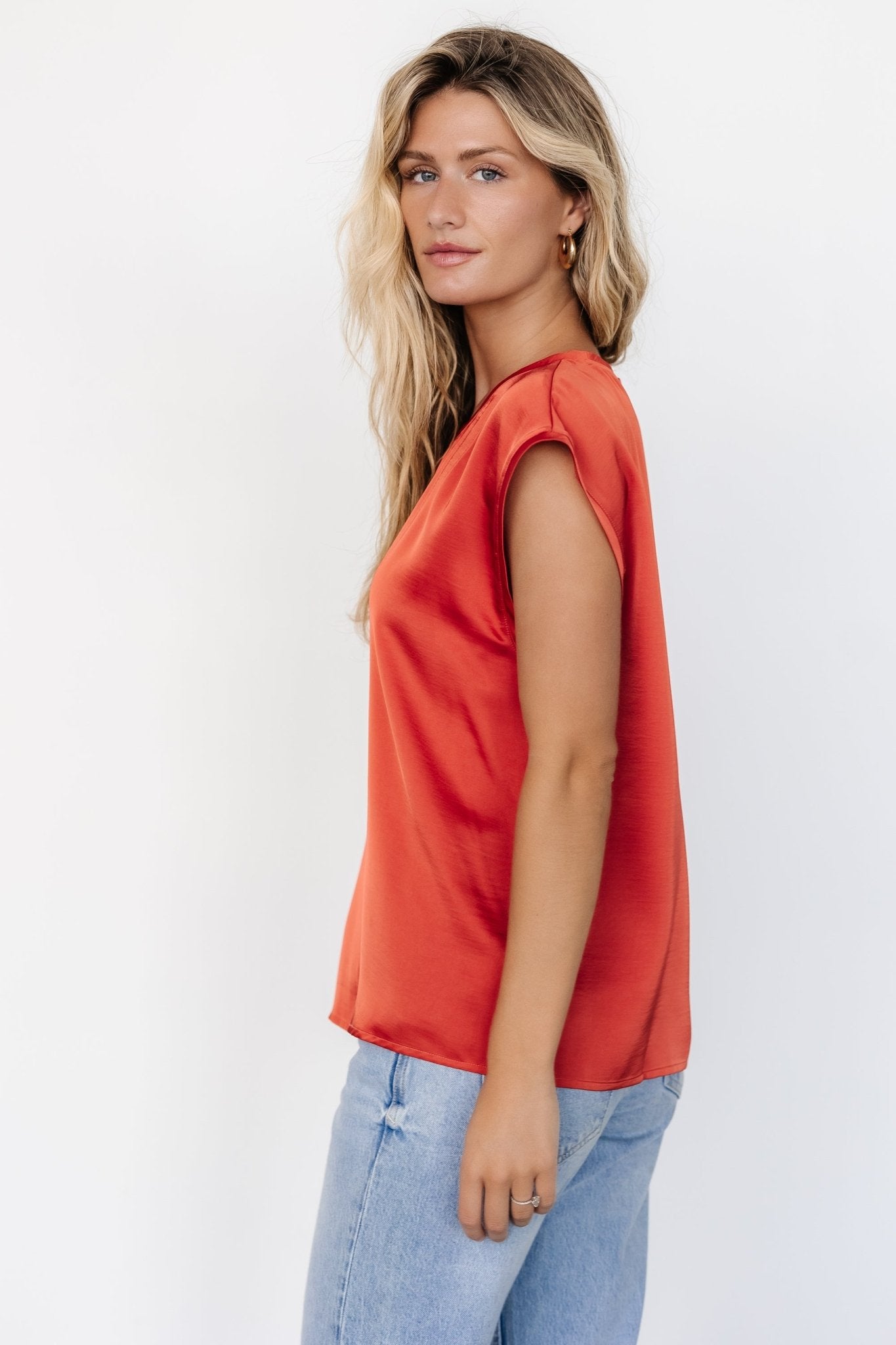 Adina Top | Rust Clearance With Credit Card