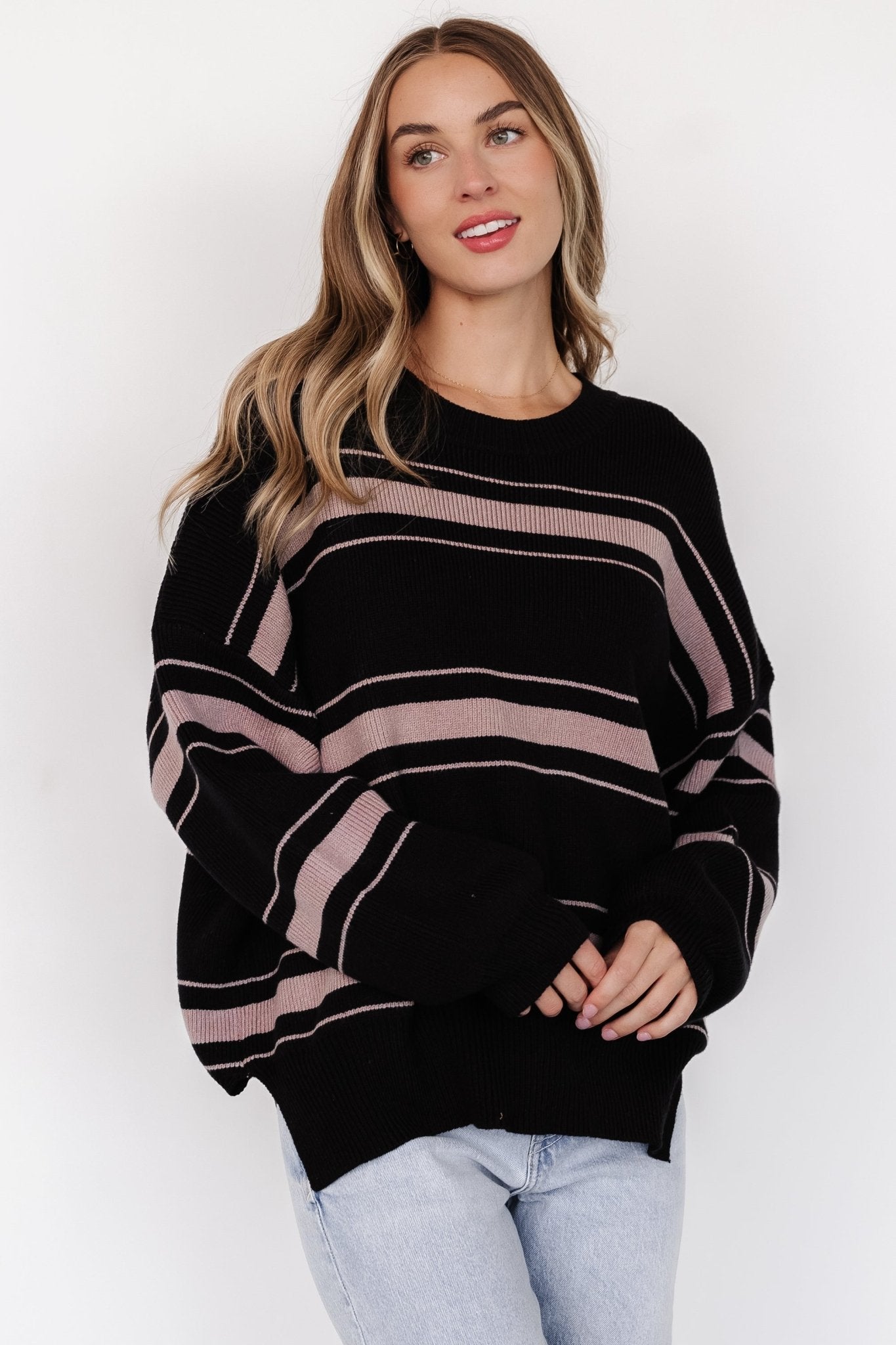 Charlie Striped Sweater | Black Buy Cheap Outlet