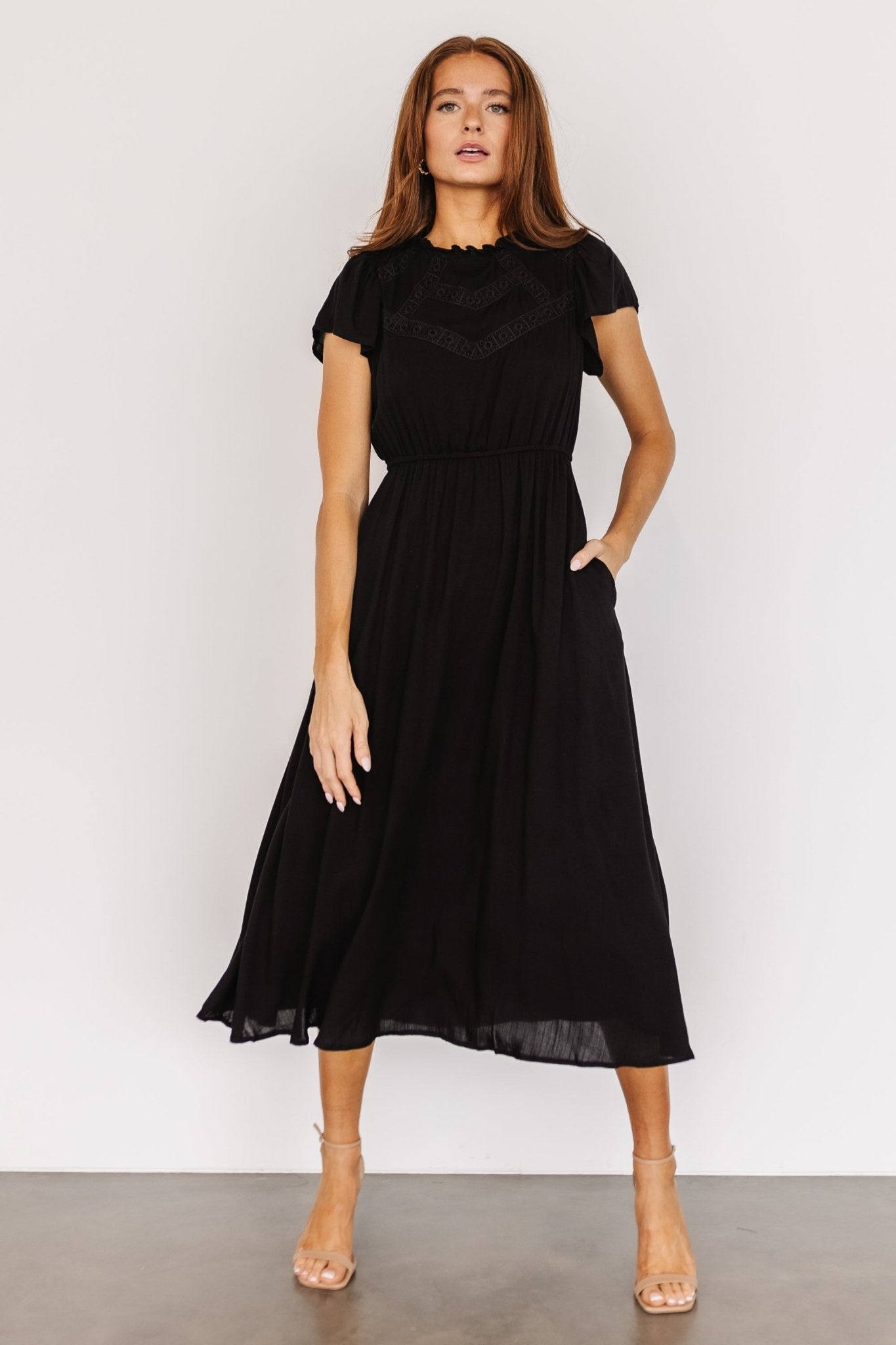 Prestyn Midi Dress | Black Discount 2025 Newest