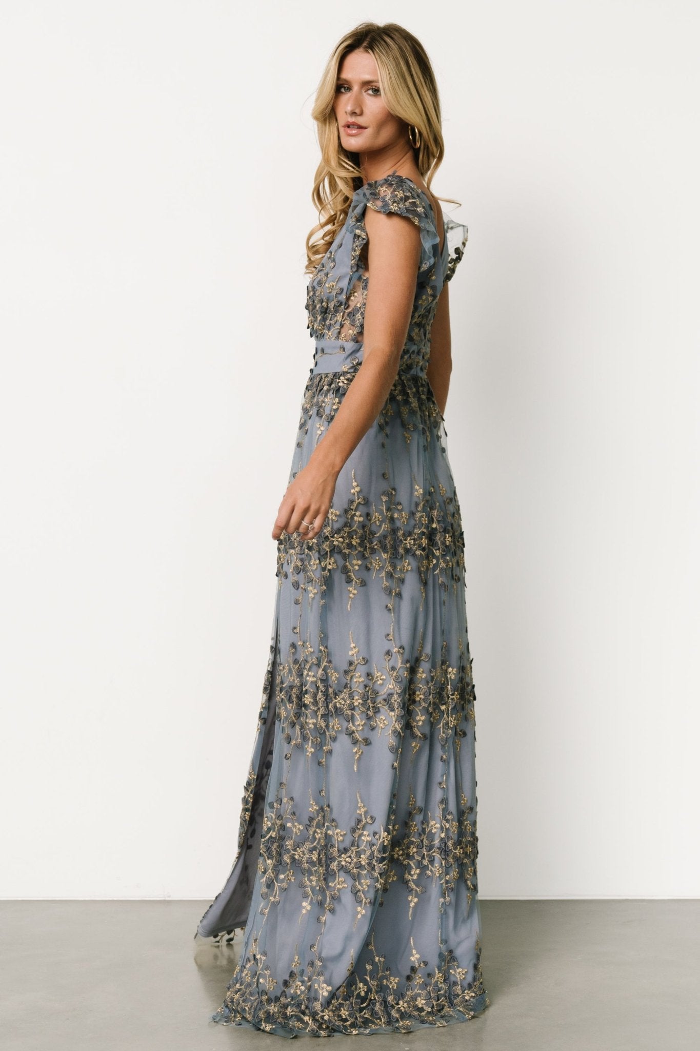 Eva Embroidered Maxi Dress | Slate + Gold Discount Wholesale