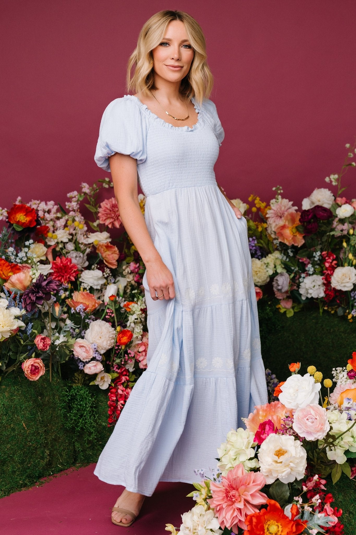 Carrington Maxi Dress | Light Blue Cheapest