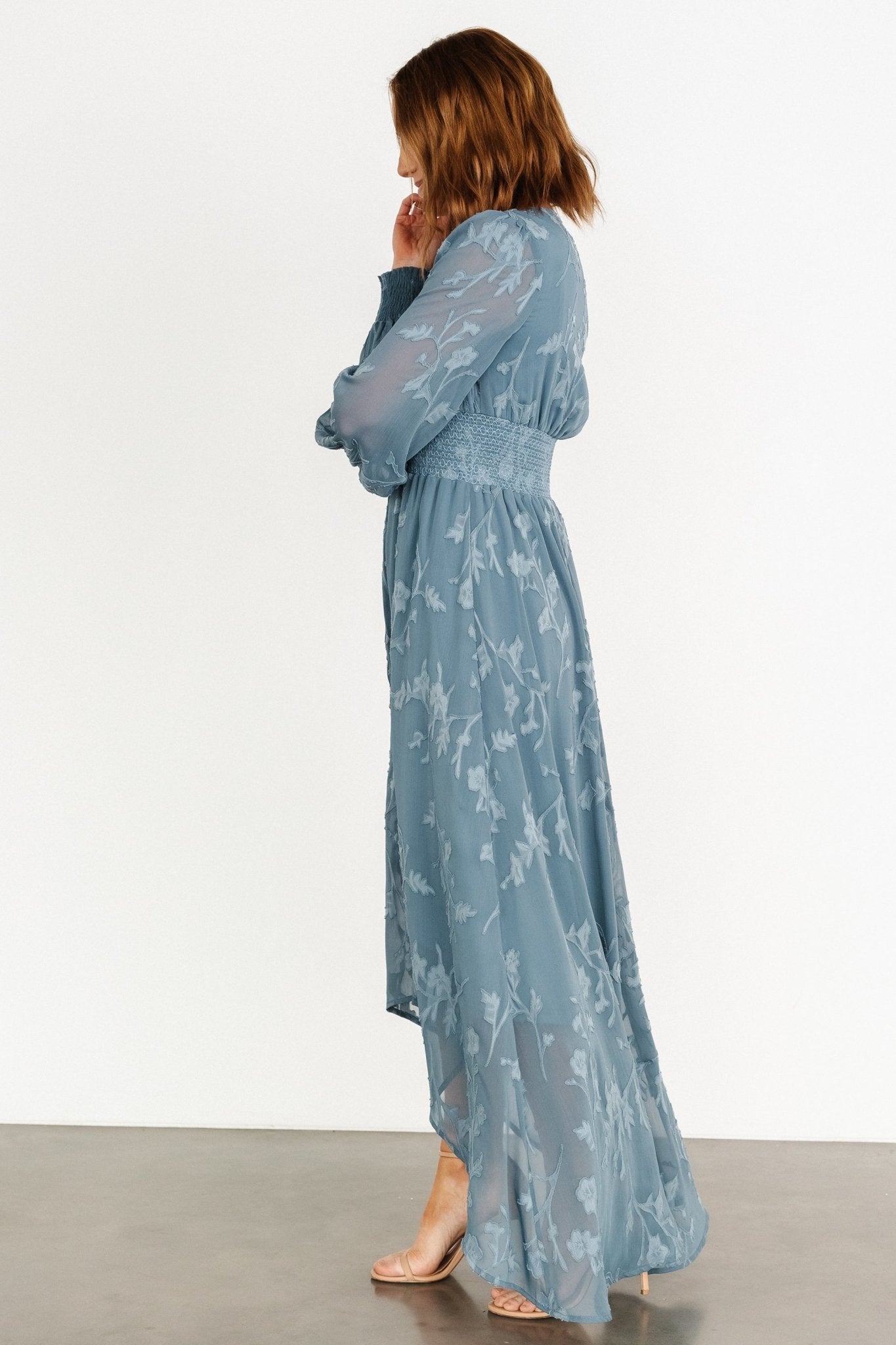 Mayfair High Low Maxi Dress | Slate Blue Cheap Sale 100% Guaranteed