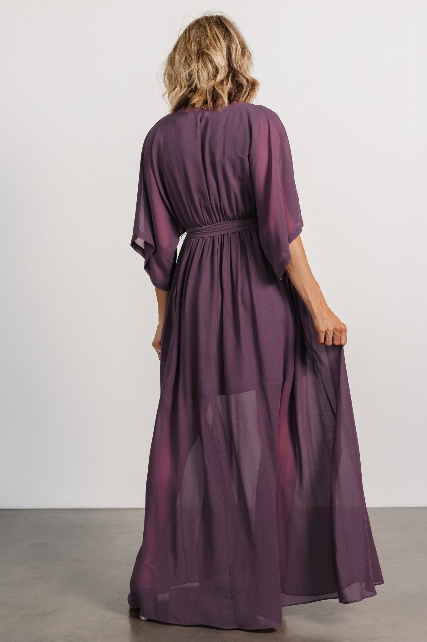 Kia Kimono Maxi Dress | Vintage Plum Sale Footlocker Pictures