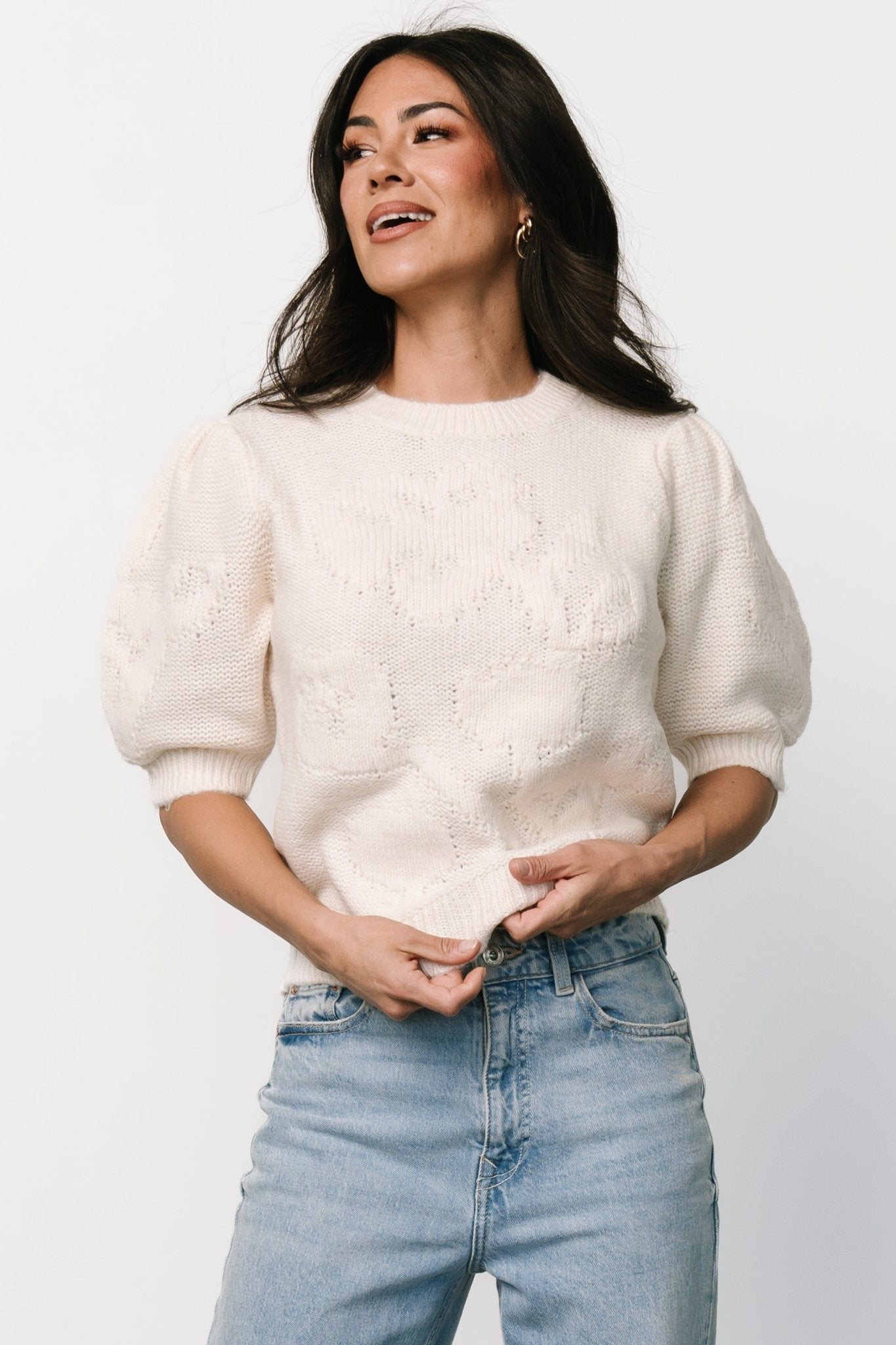 Pamela Sweater Top | Cream Sale Reliable