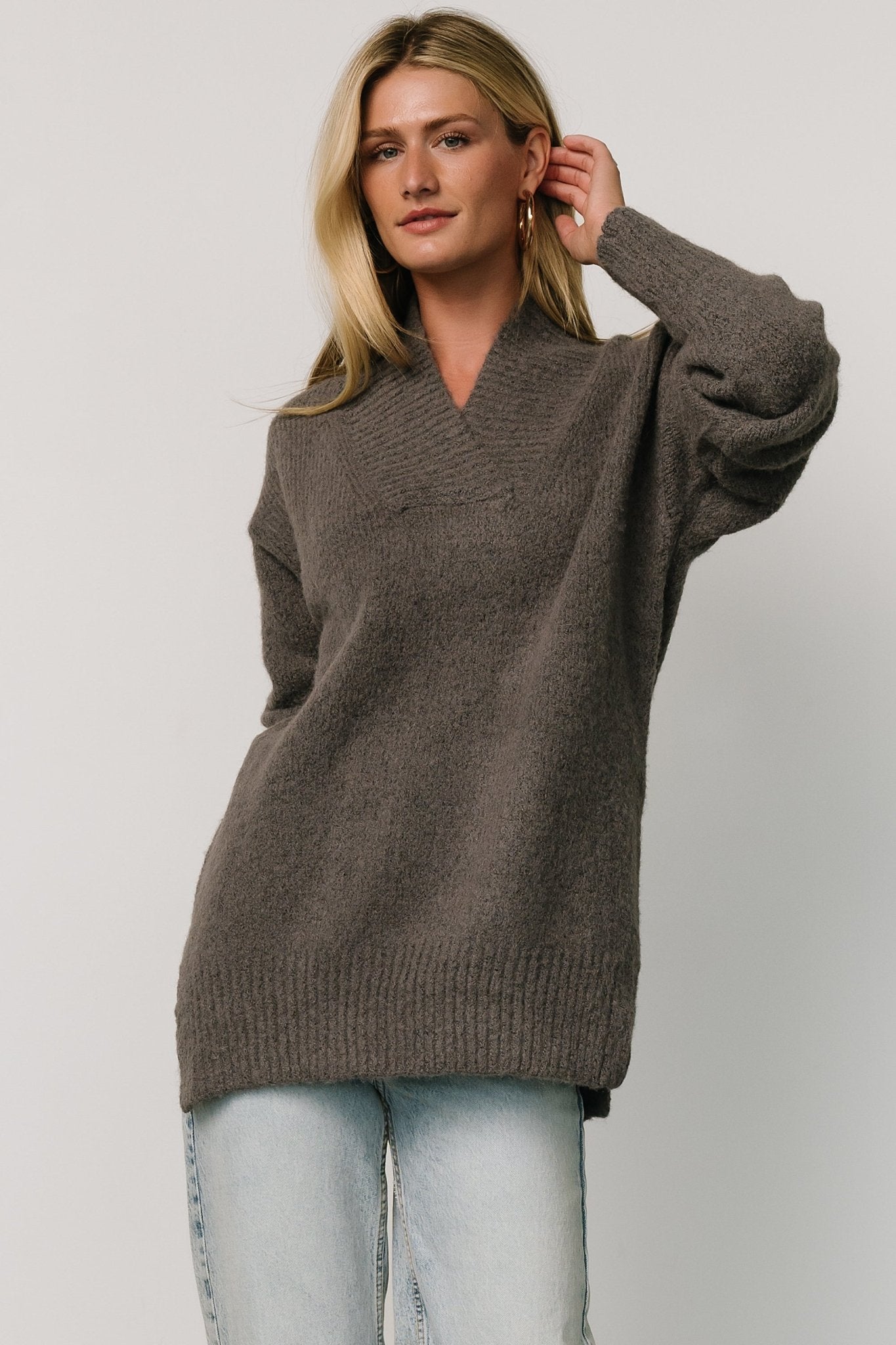 Calgary Oversized Sweater | Charcoal Clearance Good Selling