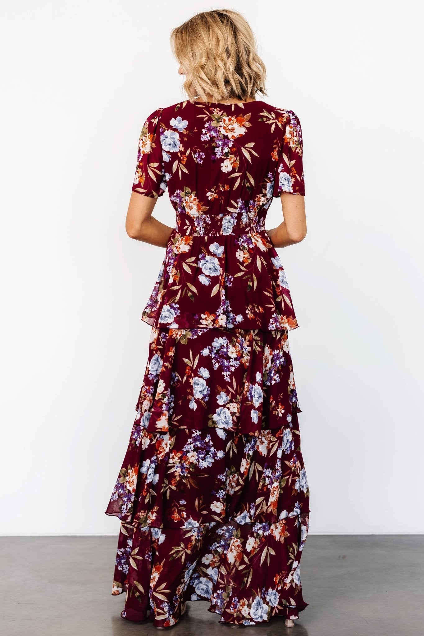 Montaigne Ruffle Maxi Dress | Mulberry Floral Newest Cheap Online