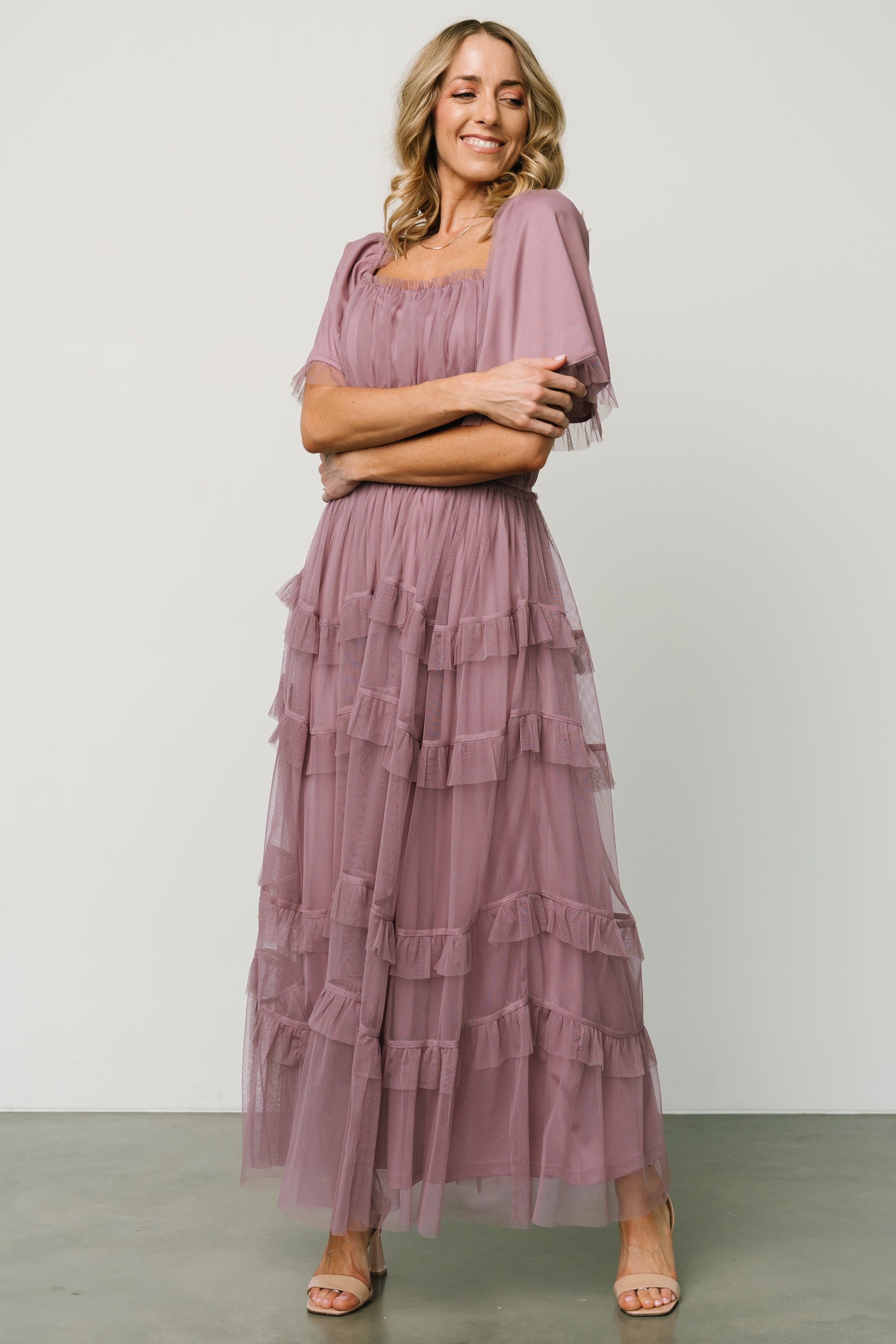 Magdalena Tulle Maxi Dress | Dusty Orchid Online Online For Sale