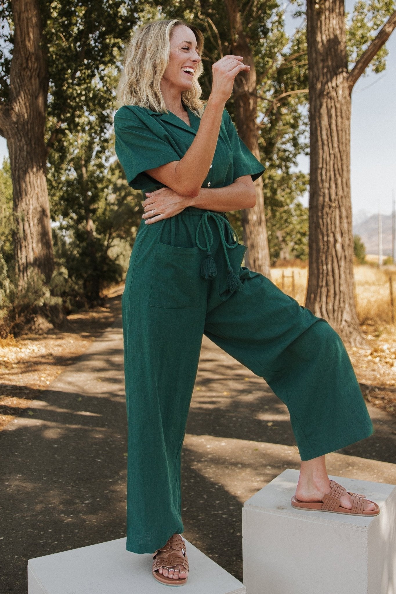 Hemming Jumpsuit | Green Many Kinds Of Online