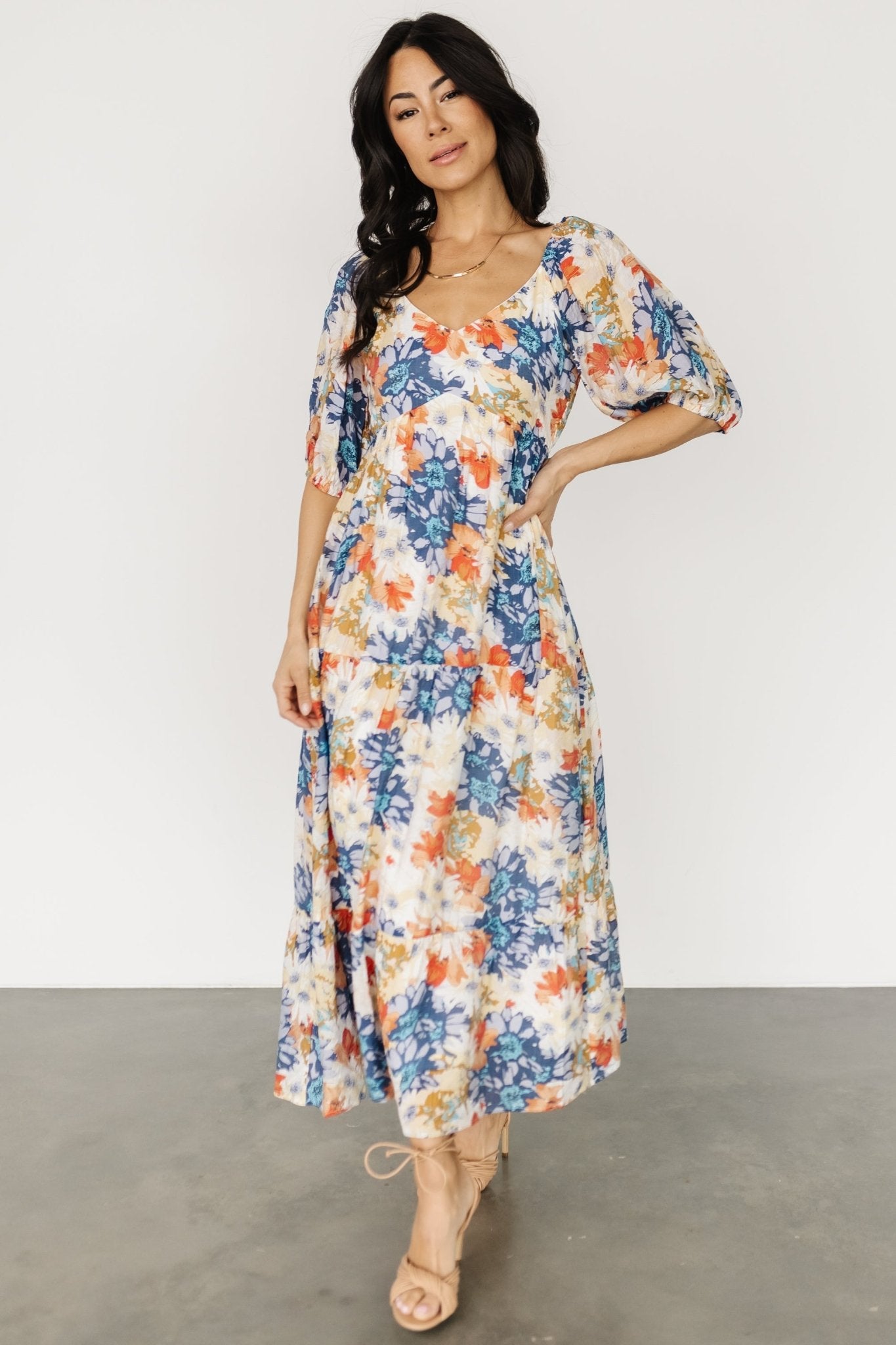 Denton Midi Dress | Blue Multi Sale Outlet Locations