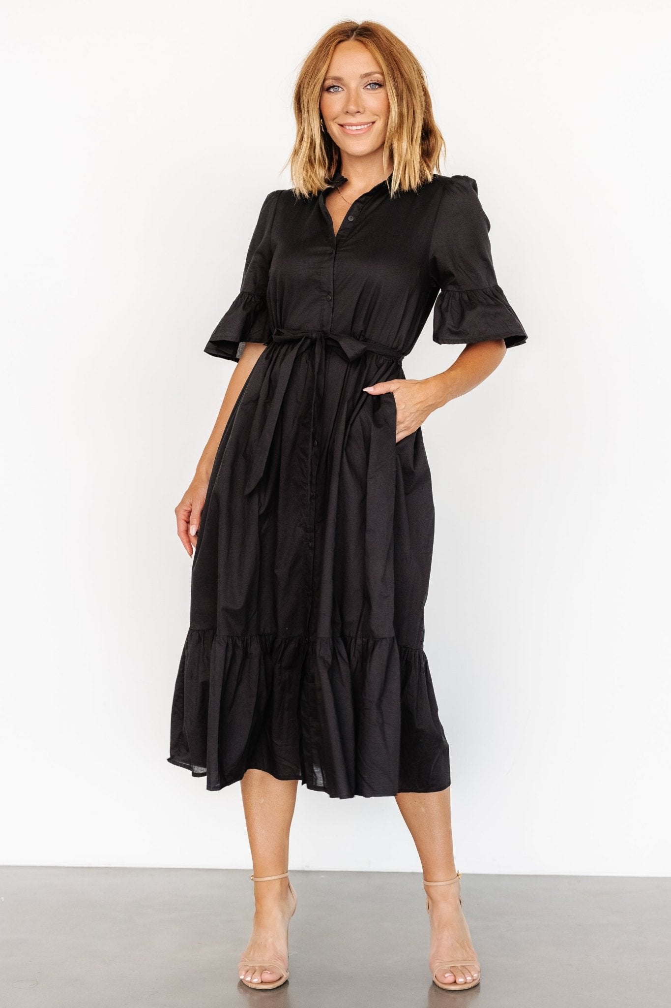 Mirielle Midi Dress | Black Discount Purchase