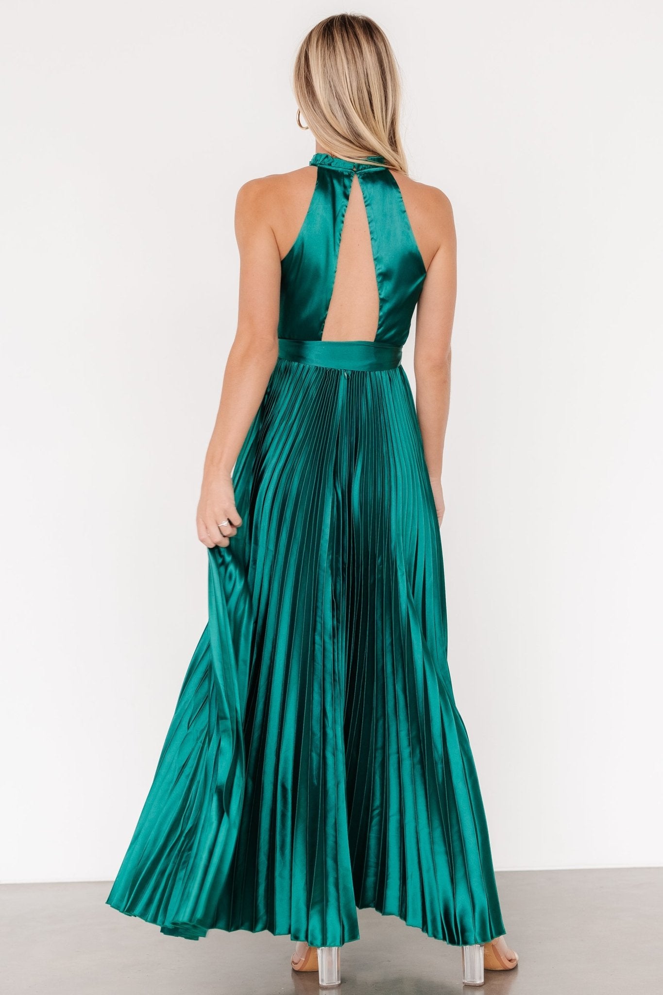 Capulet Pleated Maxi Dress | Emerald Fake Cheap Online