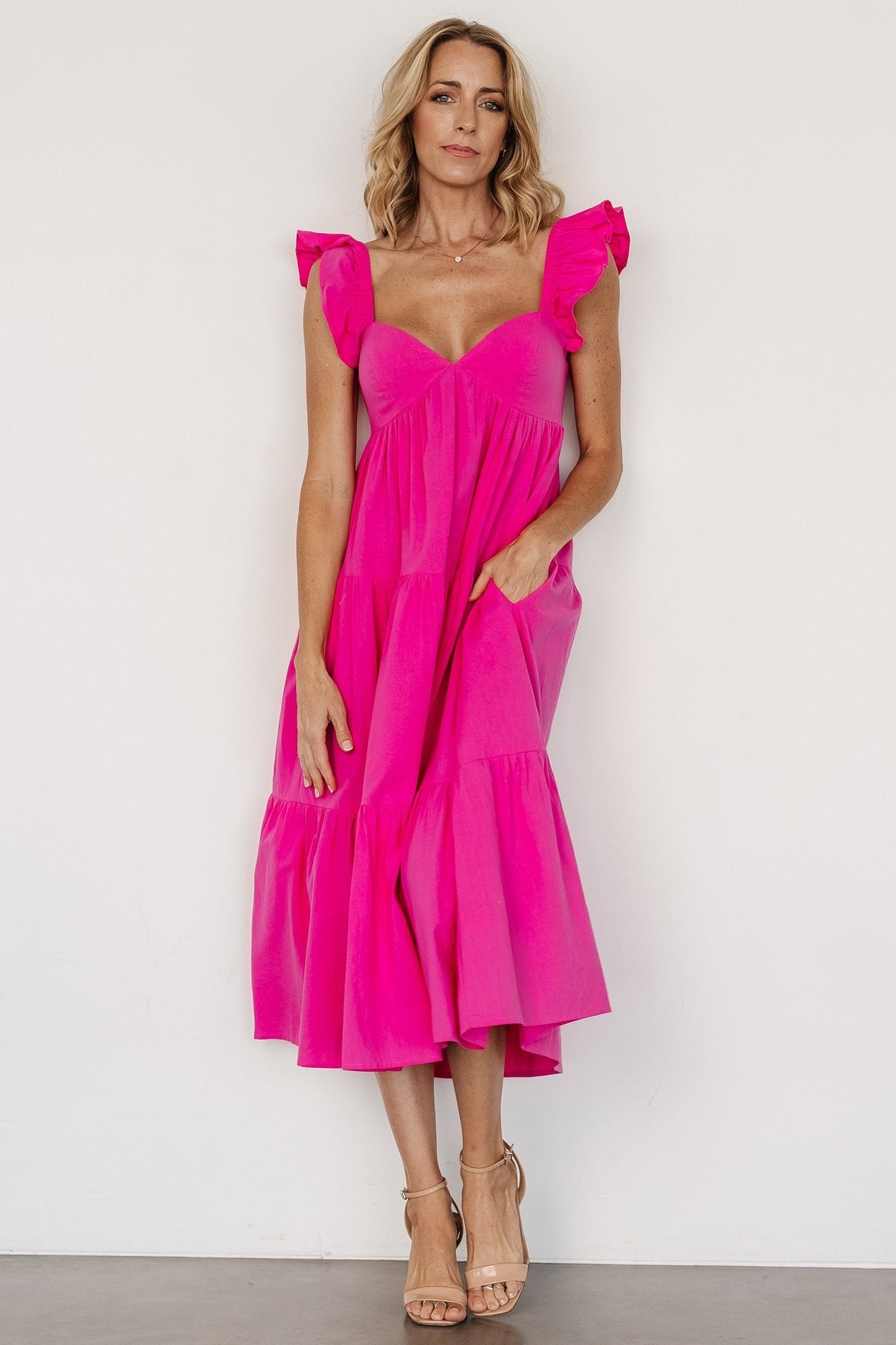 Aria Back Tie Dress | Pink For Cheap