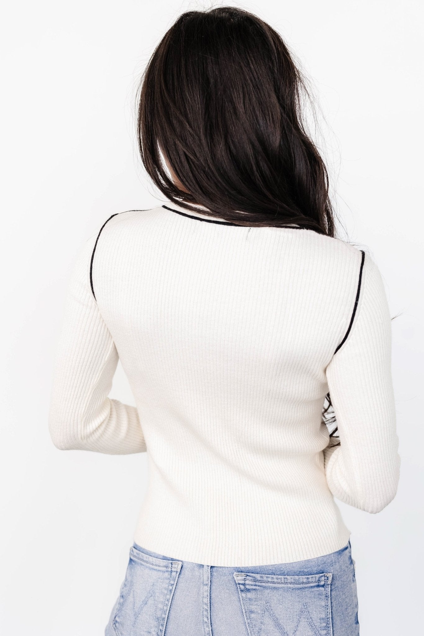 Quinlan Ribbed Top | Ivory Cheap Sale Collections