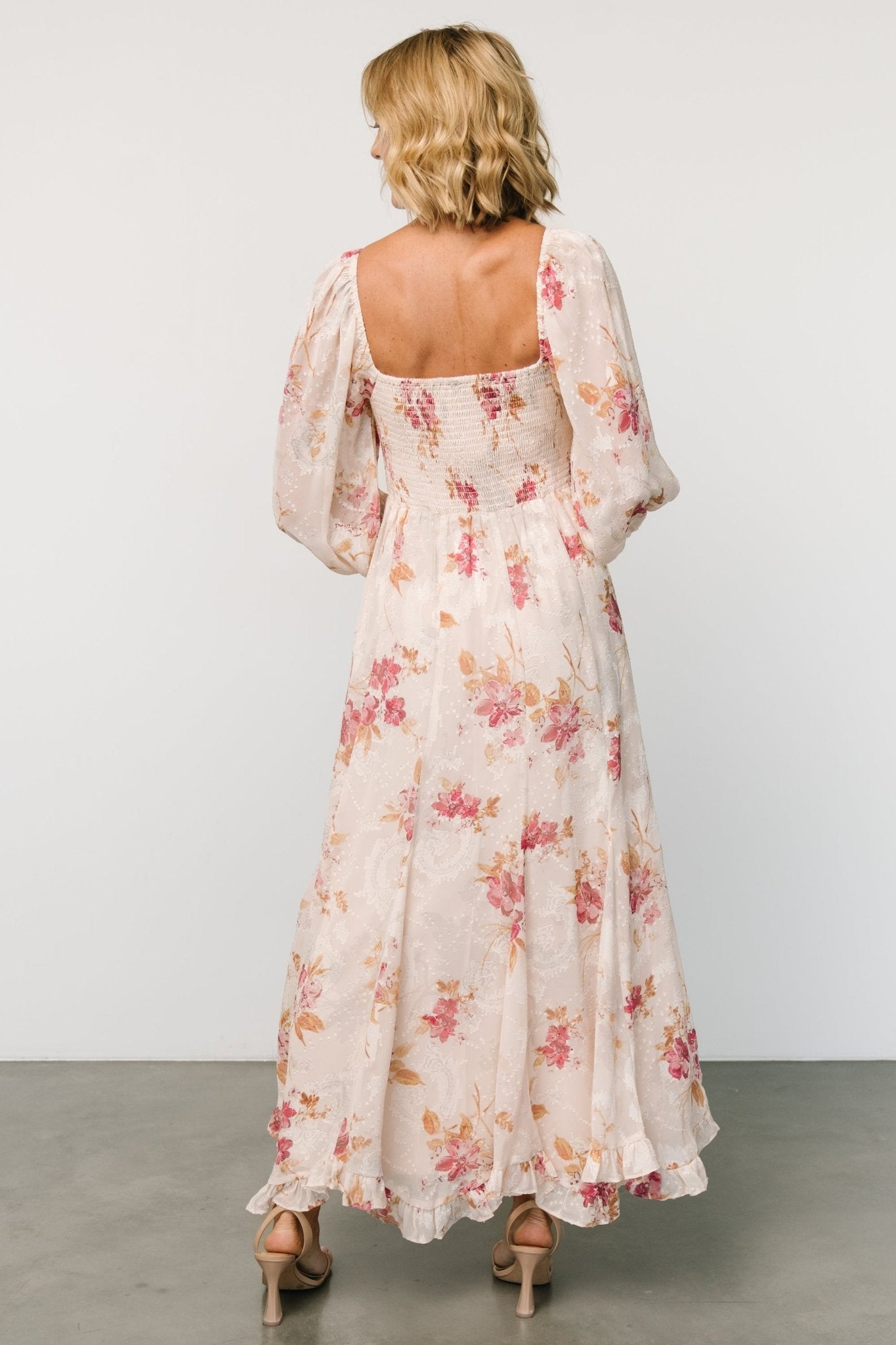 Estefania Maxi Dress | Blush + Pink Floral Outlet Classic