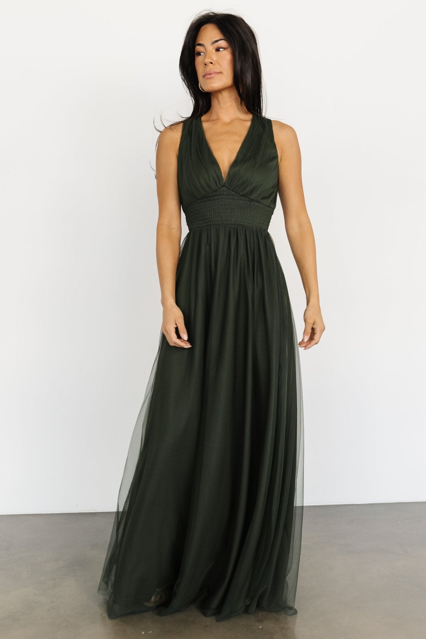 Kamila Tulle Maxi Dress | Juniper Green Free Shipping With Paypal