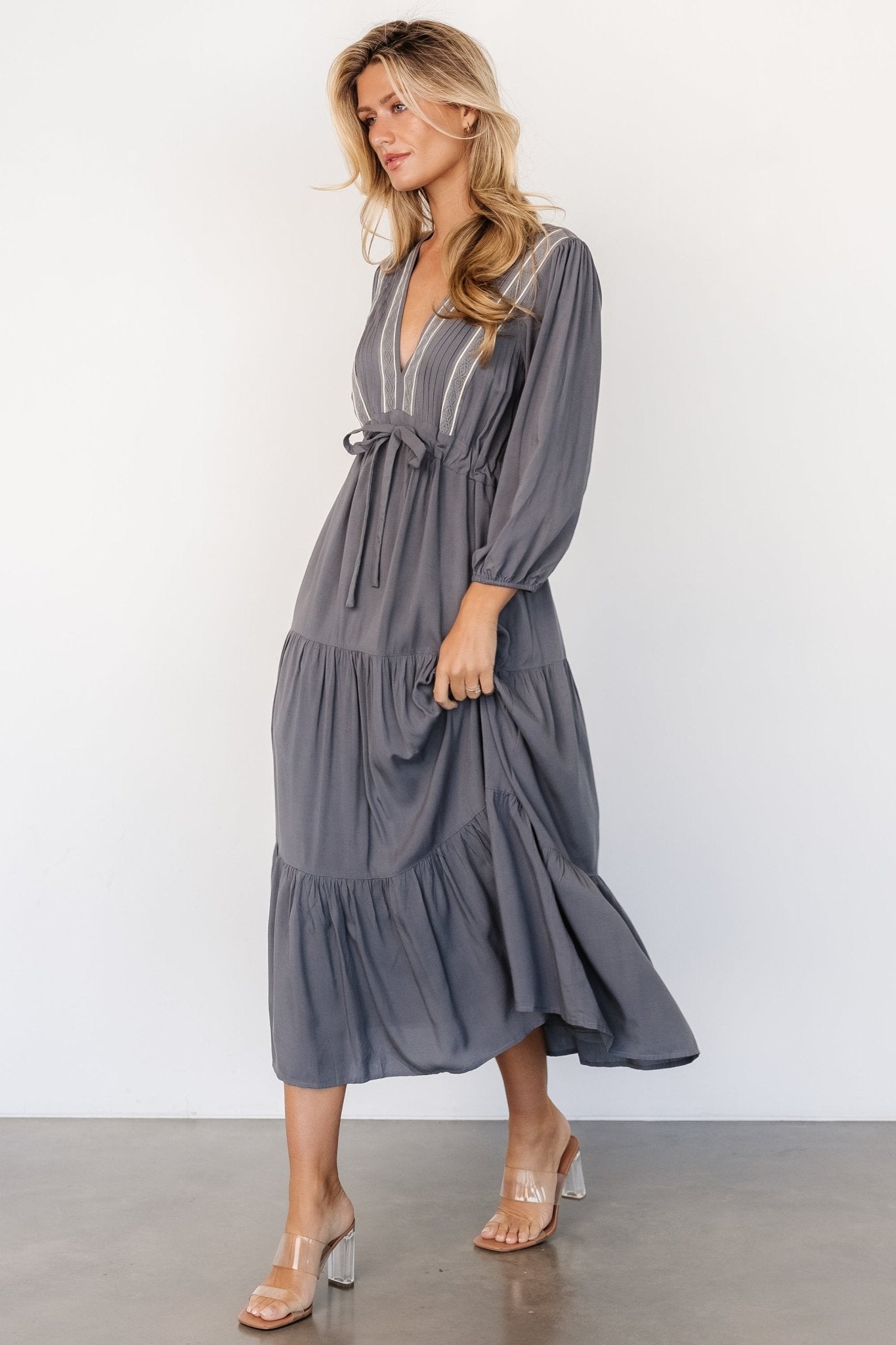 Antonia Dress | Dark Gray Cheap Sale Free Shipping