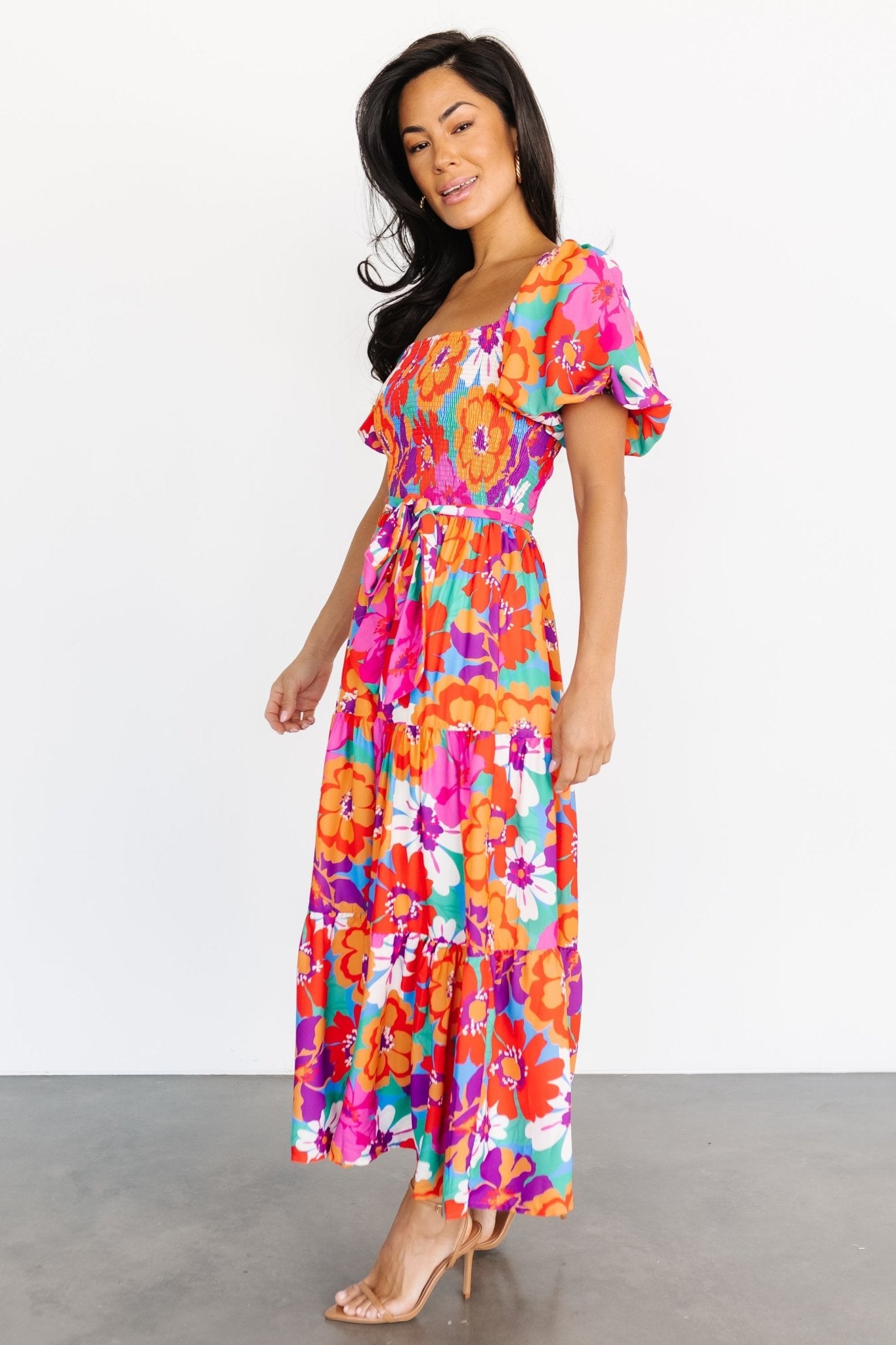 Mazatlan Maxi Dress | Multi Floral Discount Brand New Unisex