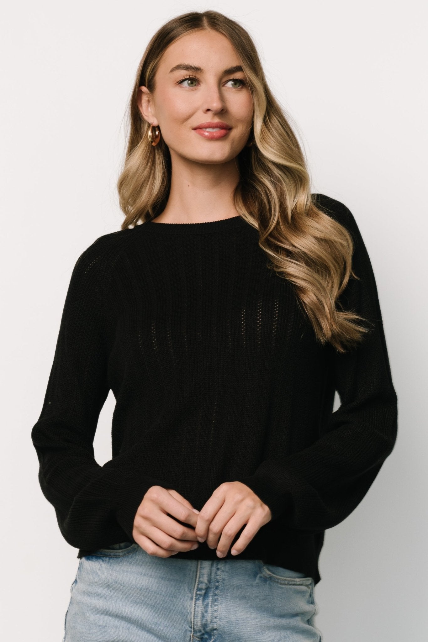 Alix Knit Sweater Top | Black Buy Cheap Best Store To Get